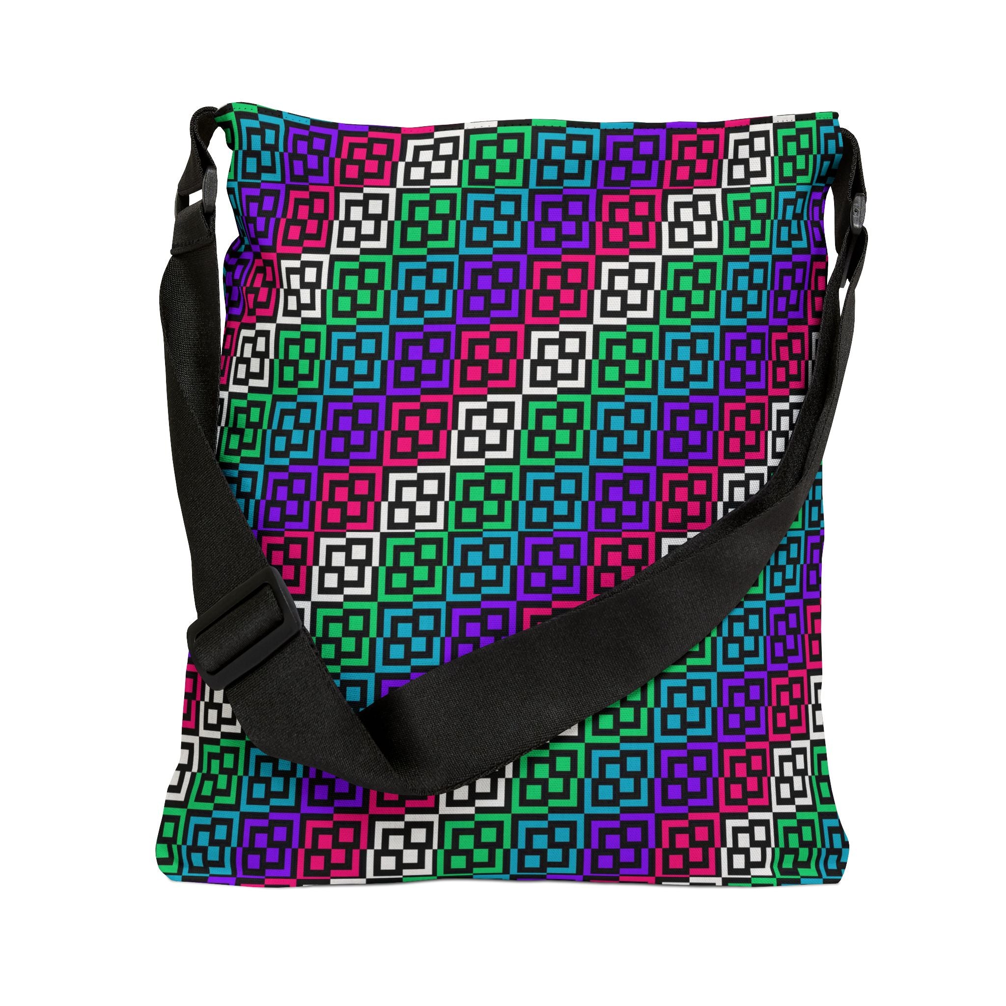 Colorful Pattern Adjustable Tote Bag for Everyday Use, Eco-Friendly Shopping Bag, Stylish Travel Carrier, Perfect Gift for Any Occasion