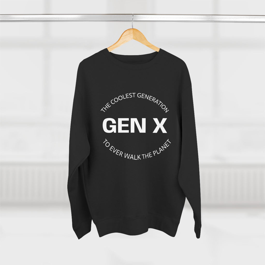 Gen X Sweatshirt, Unisex Crewneck, Nostalgic Gen X Apparel, Coolest Generation Gift, Vintage Style Sweatshirt