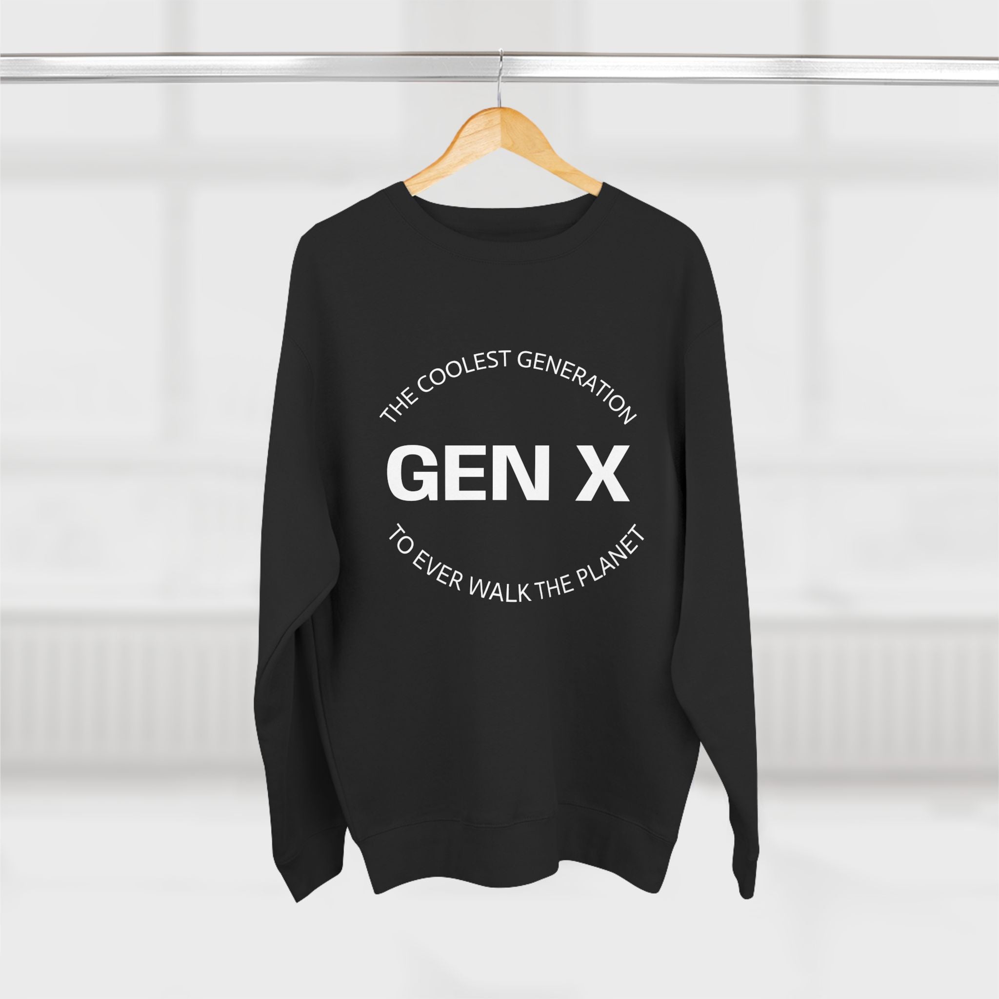 Gen X Sweatshirt, Unisex Crewneck, Nostalgic Gen X Apparel, Coolest Generation Gift, Vintage Style Sweatshirt