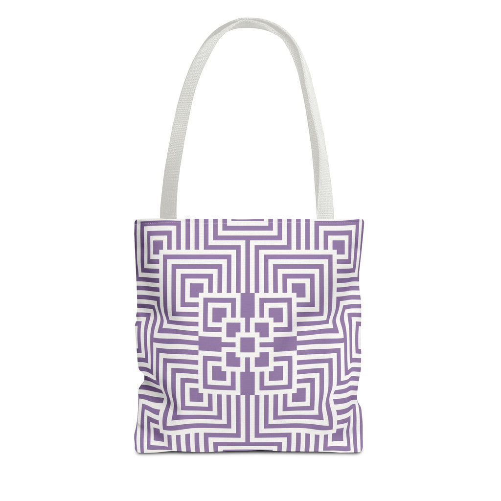 Geometric Pattern Tote Bag - Stylish Reusable Shopping Bag, Eco-Friendly Gift, Fashion Accessory, Purple Art Design, Everyday Use