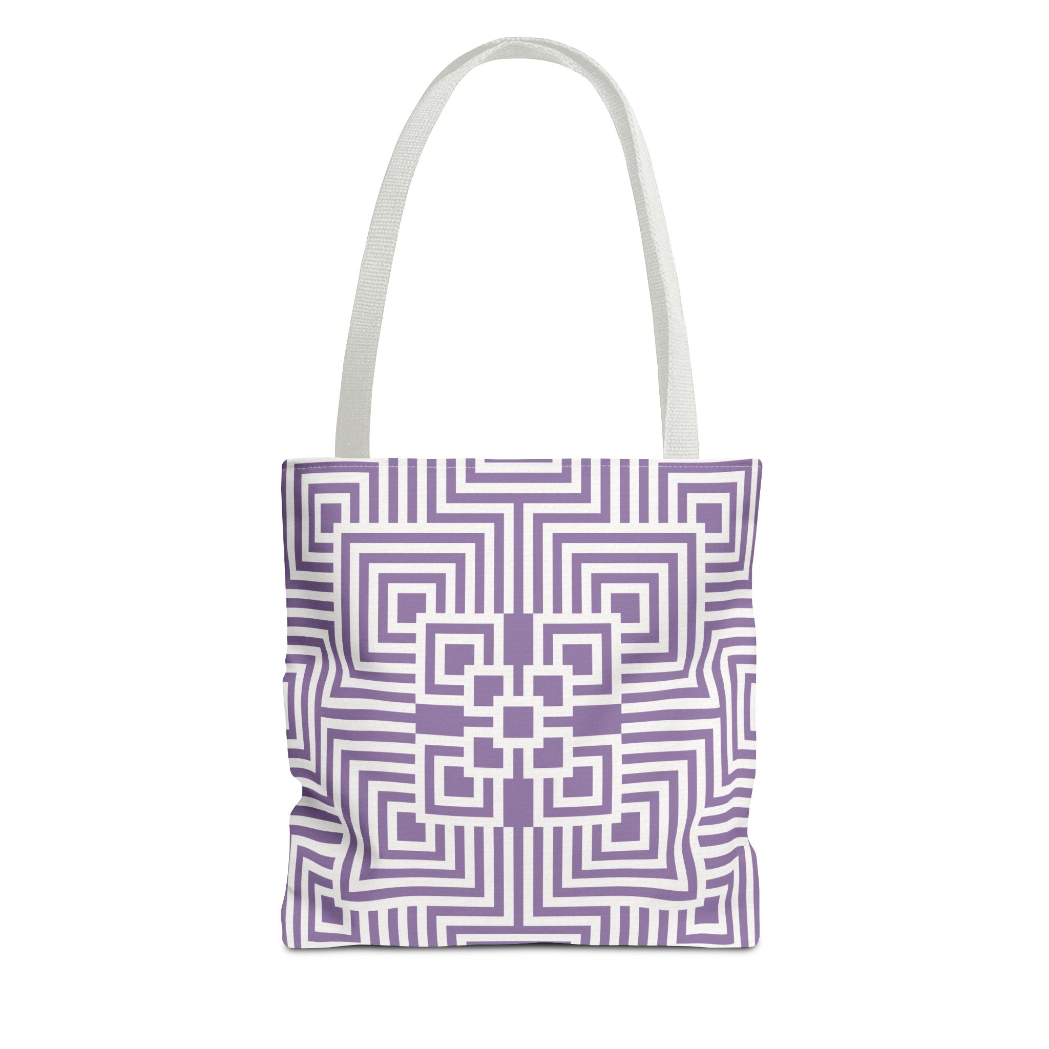 Geometric Pattern Tote Bag - Stylish Reusable Shopping Bag, Eco-Friendly Gift, Fashion Accessory, Purple Art Design, Everyday Use