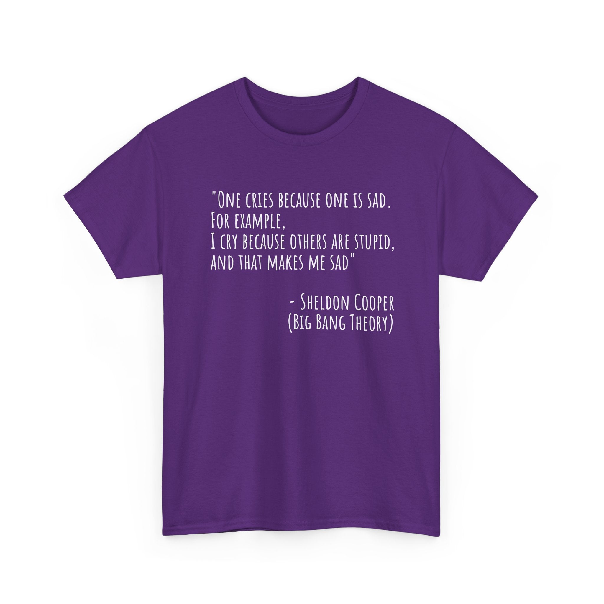 Funny Quote Unisex Tee, Big Bang Theory Shirt, Cotton Graphic Tee, Gift for TV Show Fans, Casual Wear, Humor Apparel