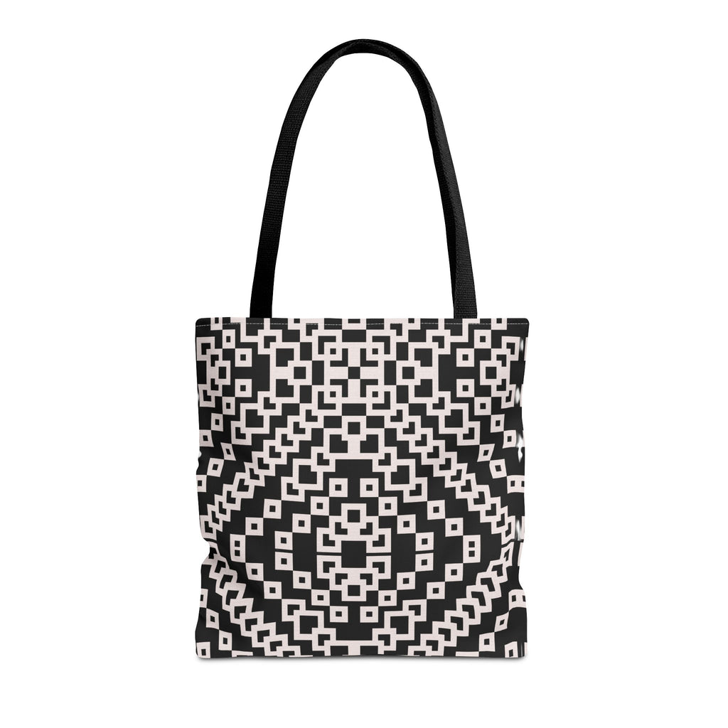 Chic Black and White Geometric Tote Bag | Stylish Everyday Carryall, Reusable Grocery Bag, Fashion Accessory, Gift for Her, Travel Tote