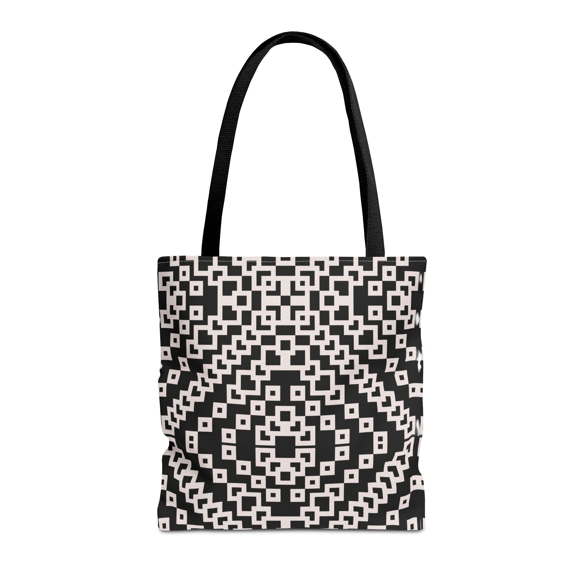 Chic Black and White Geometric Tote Bag | Stylish Everyday Carryall, Reusable Grocery Bag, Fashion Accessory, Gift for Her, Travel Tote