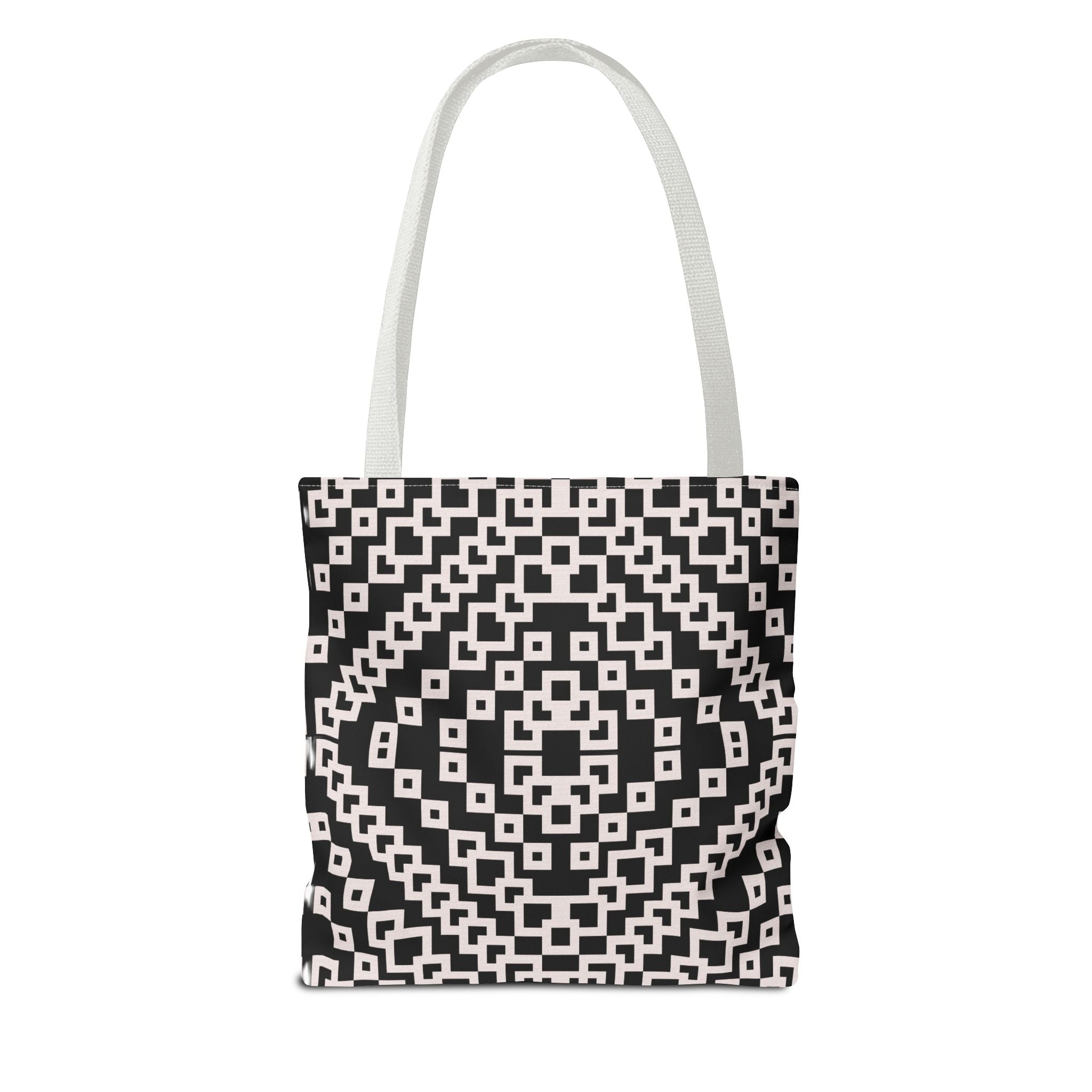 Chic Black and White Geometric Tote Bag | Stylish Everyday Carryall, Reusable Grocery Bag, Fashion Accessory, Gift for Her, Travel Tote