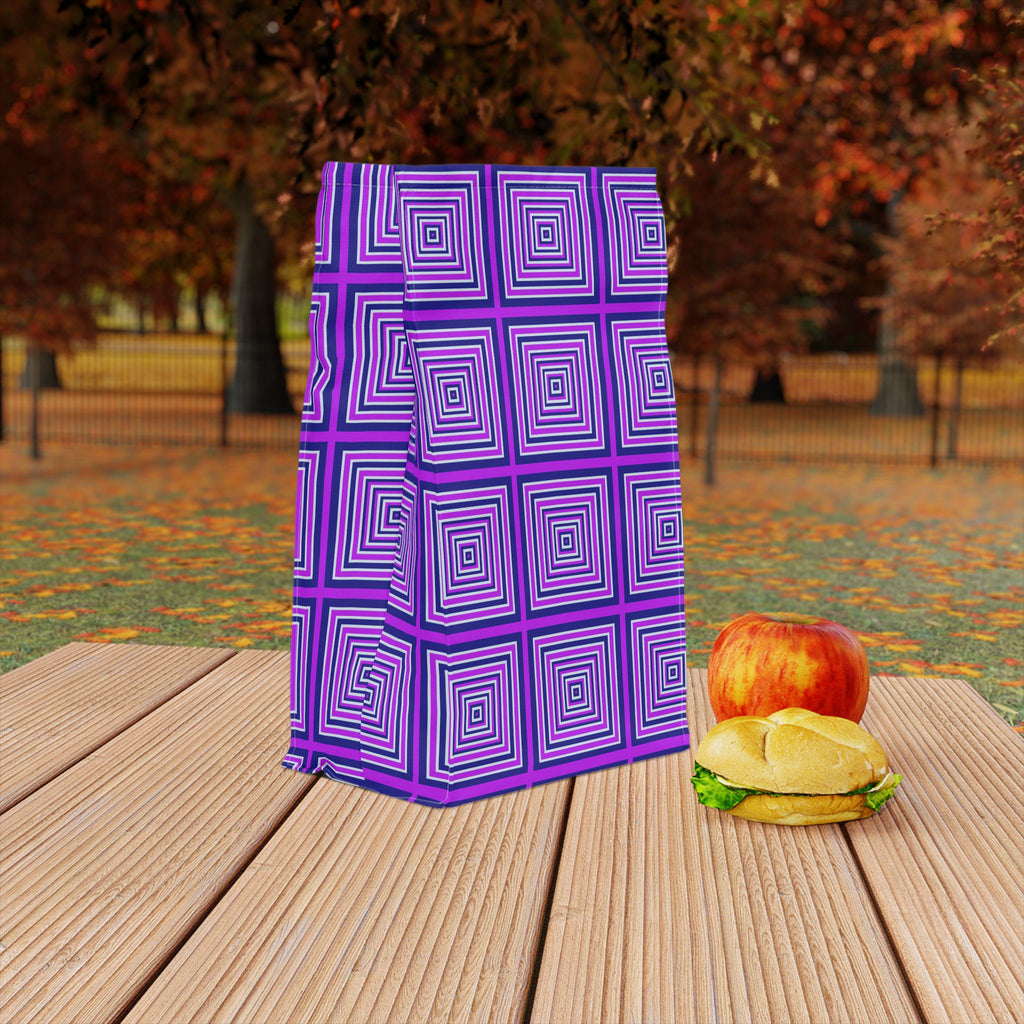 Vibrant Geometric Pattern Lunch Bag, Insulated Lunch Tote for Kids, Stylish Lunch Bag for School, Picnic Lunch Carrier, Unique Gift Idea