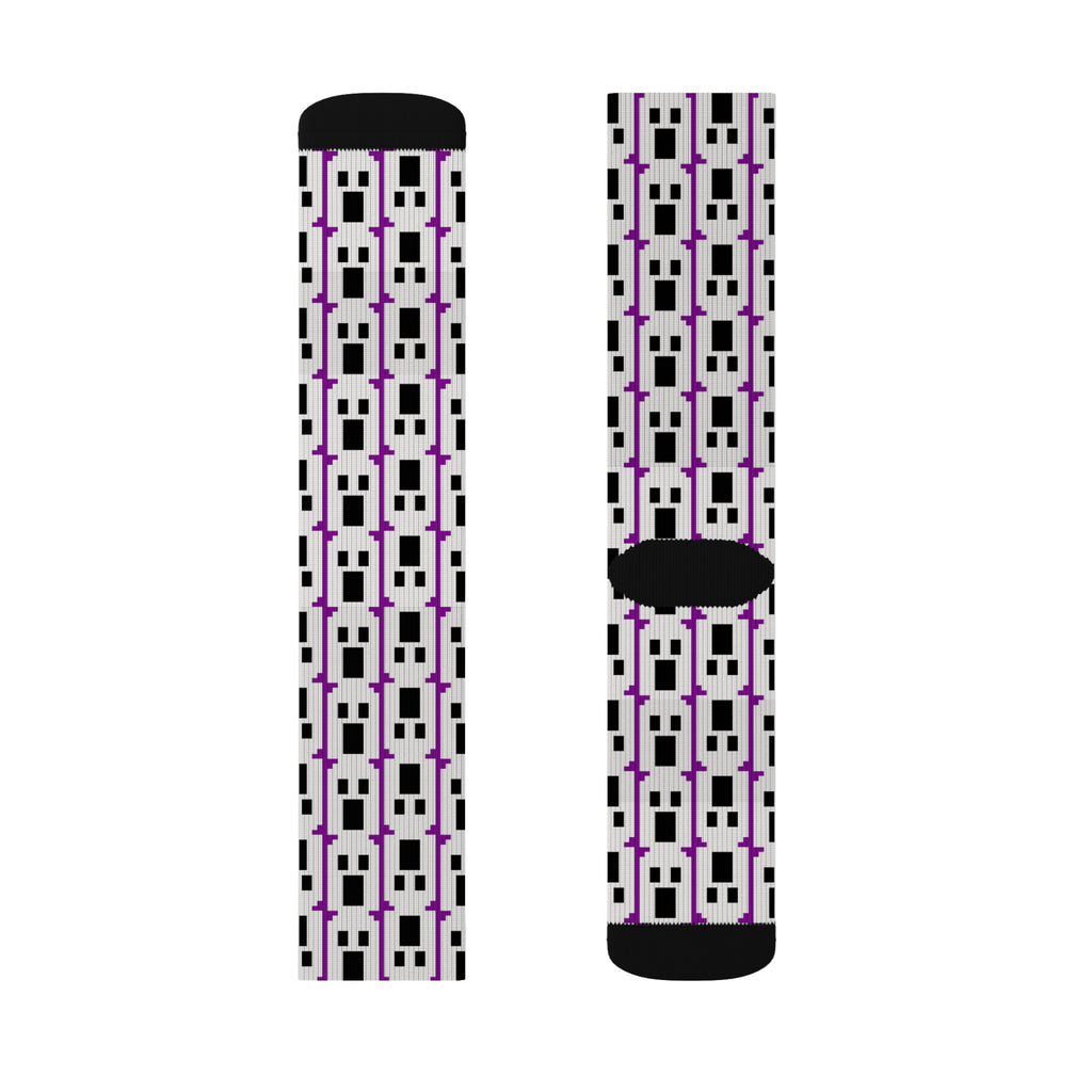 Stylish Graphic Socks, Unique Sock Design, Fun Gift for Her, Fashion Accessories, Sublimation Socks, Trendy Footwear