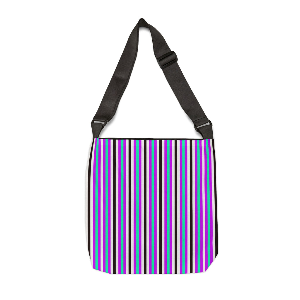 Vibrant Striped Adjustable Tote Bag for Everyday Use, Eco-Friendly Tote, Stylish Shopping Bag, Beach Bag, Gift for Her