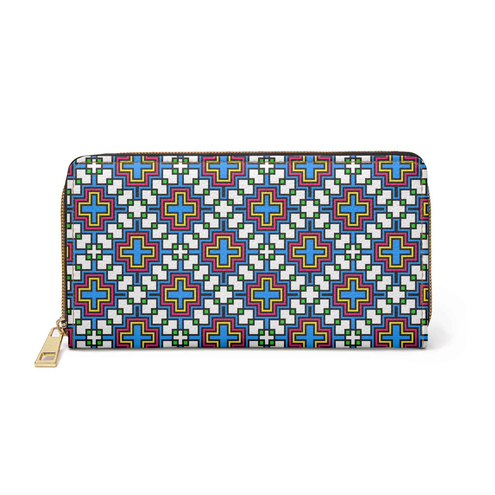 Colorful Geometric Zipper Wallet | Stylish Organizer for Everyday Use | Gift for Her, Mother's Day, Travel Accessory, Unique Design