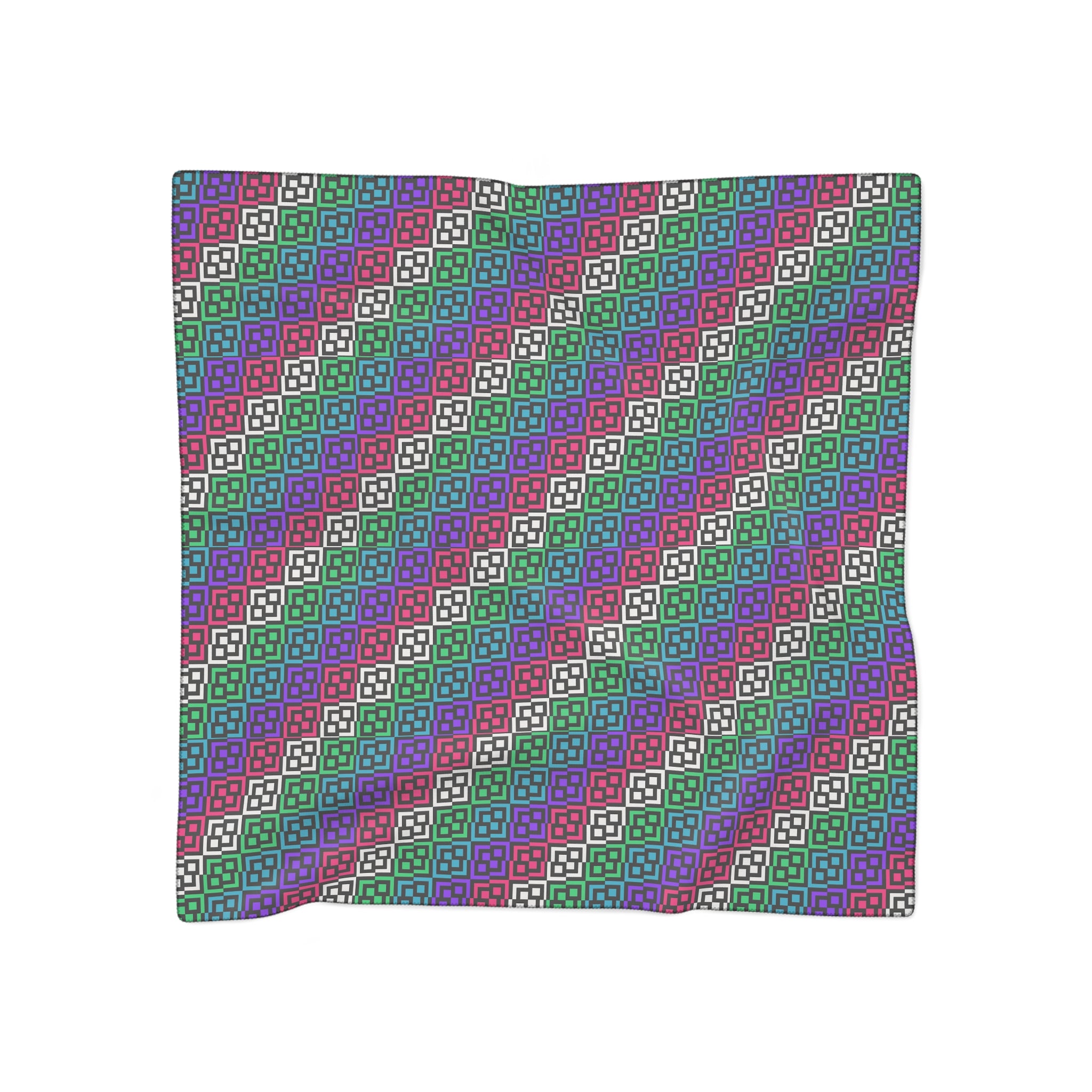 Colorful Poly Scarf - Stylish Accessory for All Seasons, Perfect for Gifts, Fashionable Neck Wrap, Trendy Headscarf, Vibrant Patterned Scarf