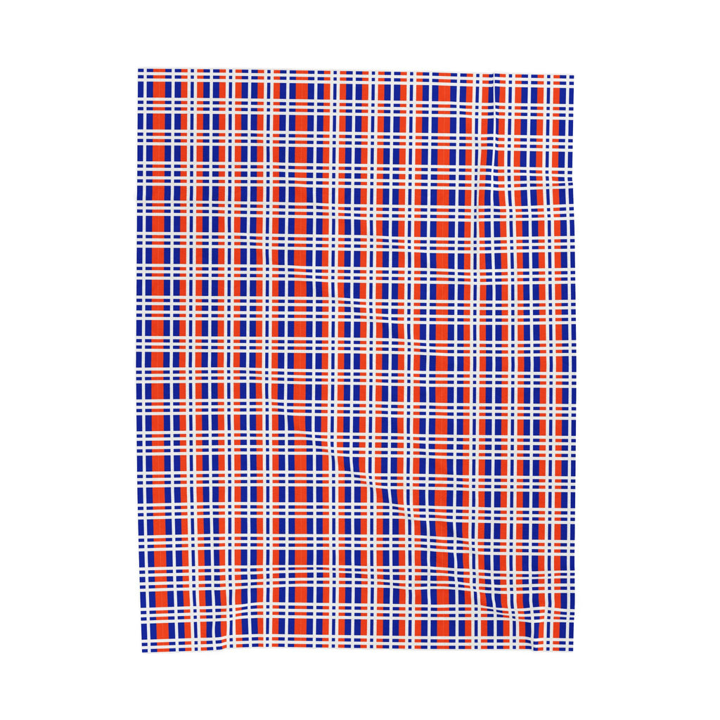 Florida Plaid Velveteen Plush Blanket, Cozy Gift, Soft Throw for Home Decor, Florida State Pride, Perfect for Beach Lovers