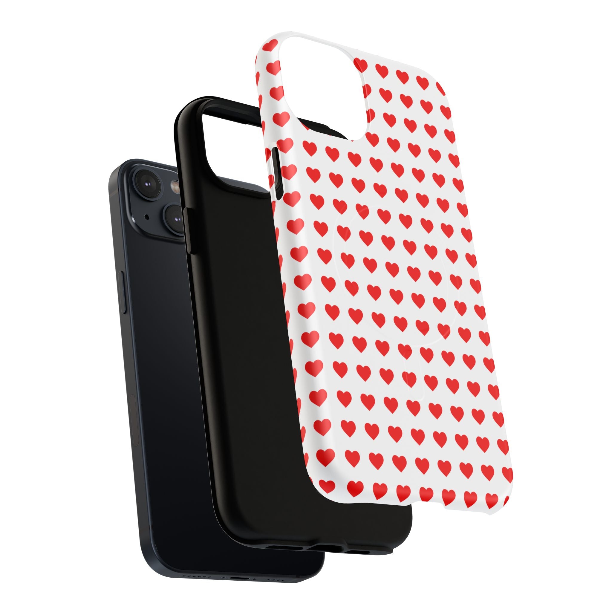 Heart Pattern Phone Case, Tough Magnetic Case, Cute Phone Cover, Valentine Gift, Stylish Accessory