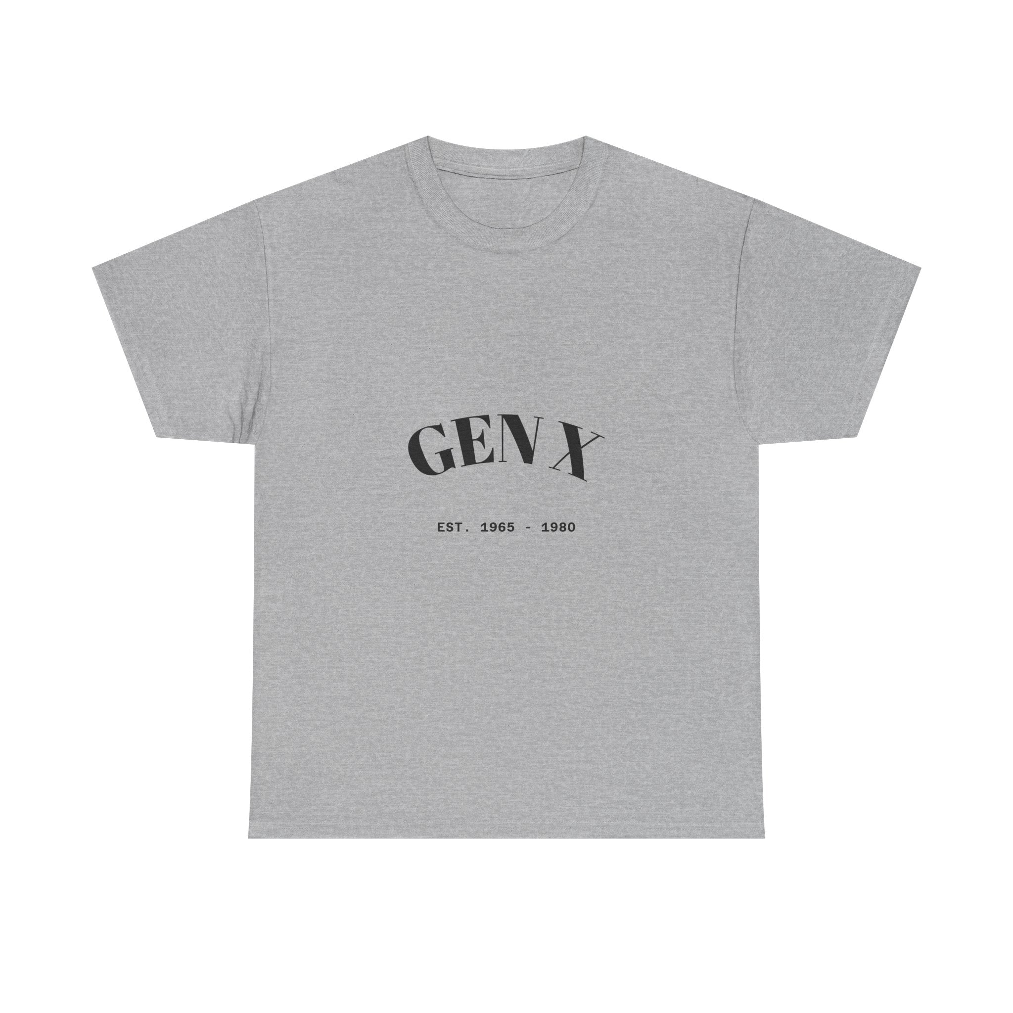 Gen X Unisex Heavy Cotton Tee - Nostalgic Graphic T-Shirt, Perfect for Casual Wear, Gifts, Birthdays, and Retro Celebrations