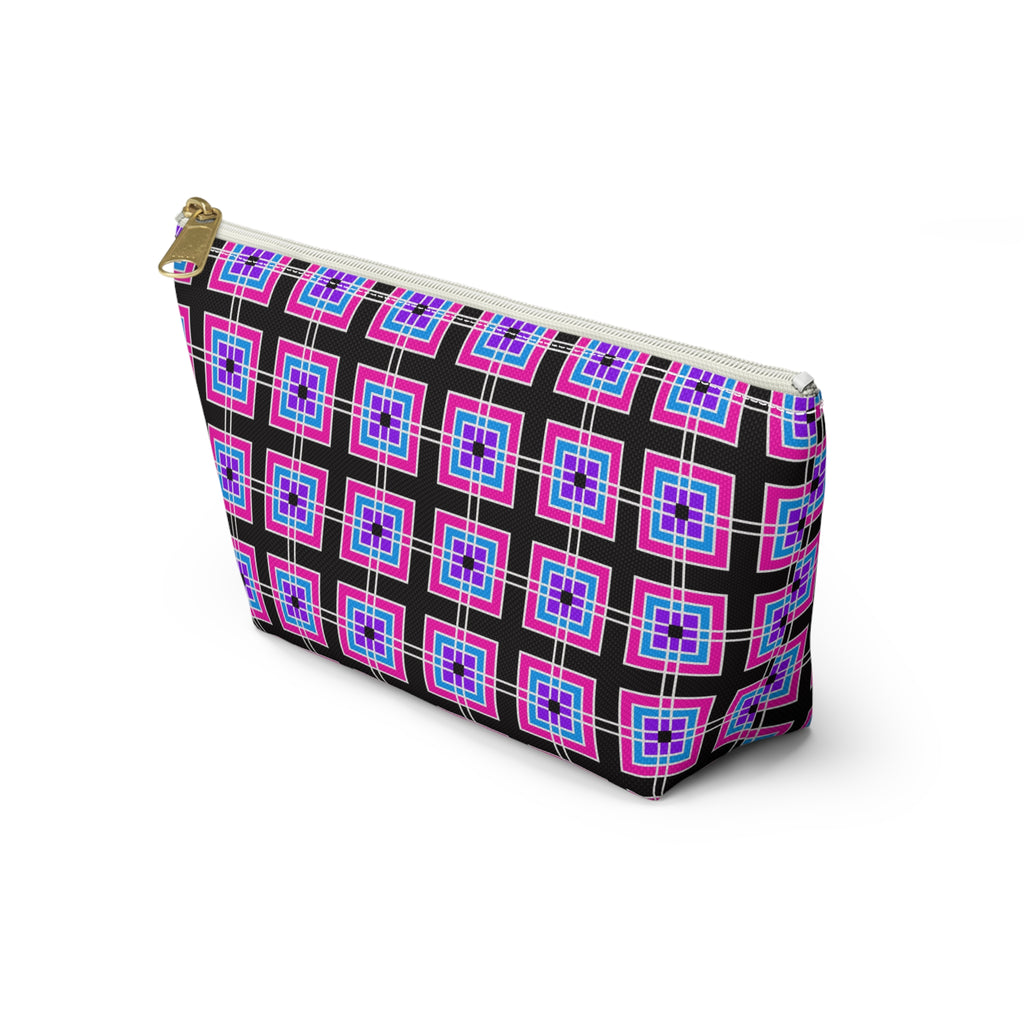 Colorful Geometric Accessory Pouch | Ideal for Makeup, Travel, Gifts, Organizing, School, Home