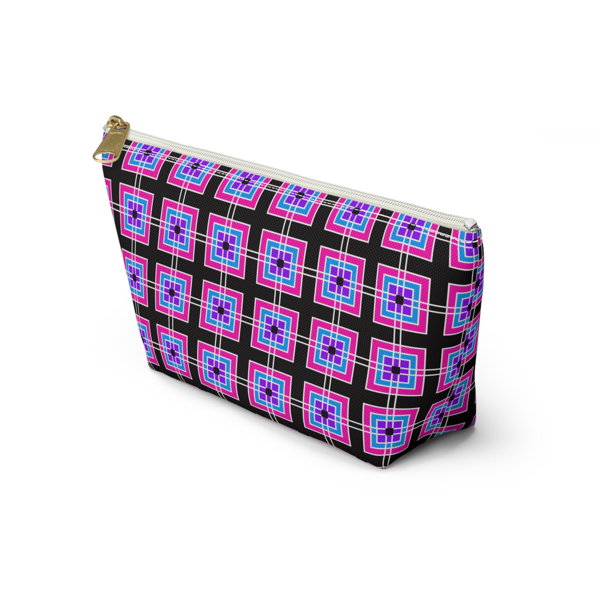 Colorful Geometric Accessory Pouch | Ideal for Makeup, Travel, Gifts, Organizing, School, Home