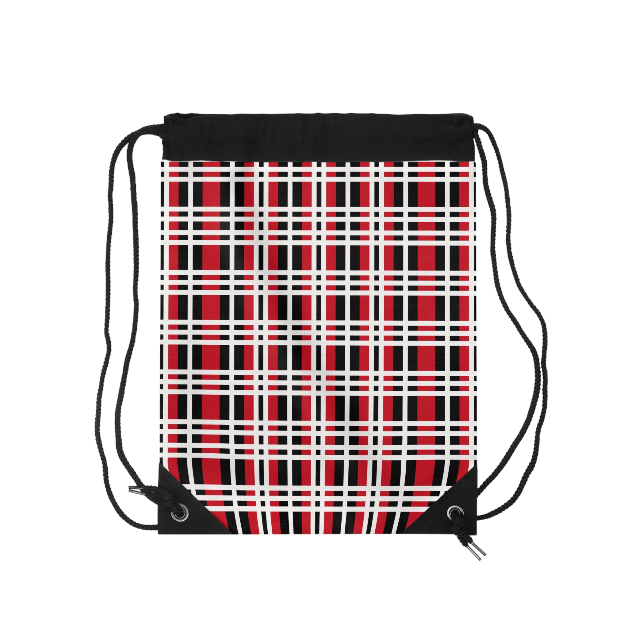 Plaid Drawstring Bag - Stylish Gym Sack, School Backpack, Cute Tote, Gift for Students, Trendy Travel Accessory
