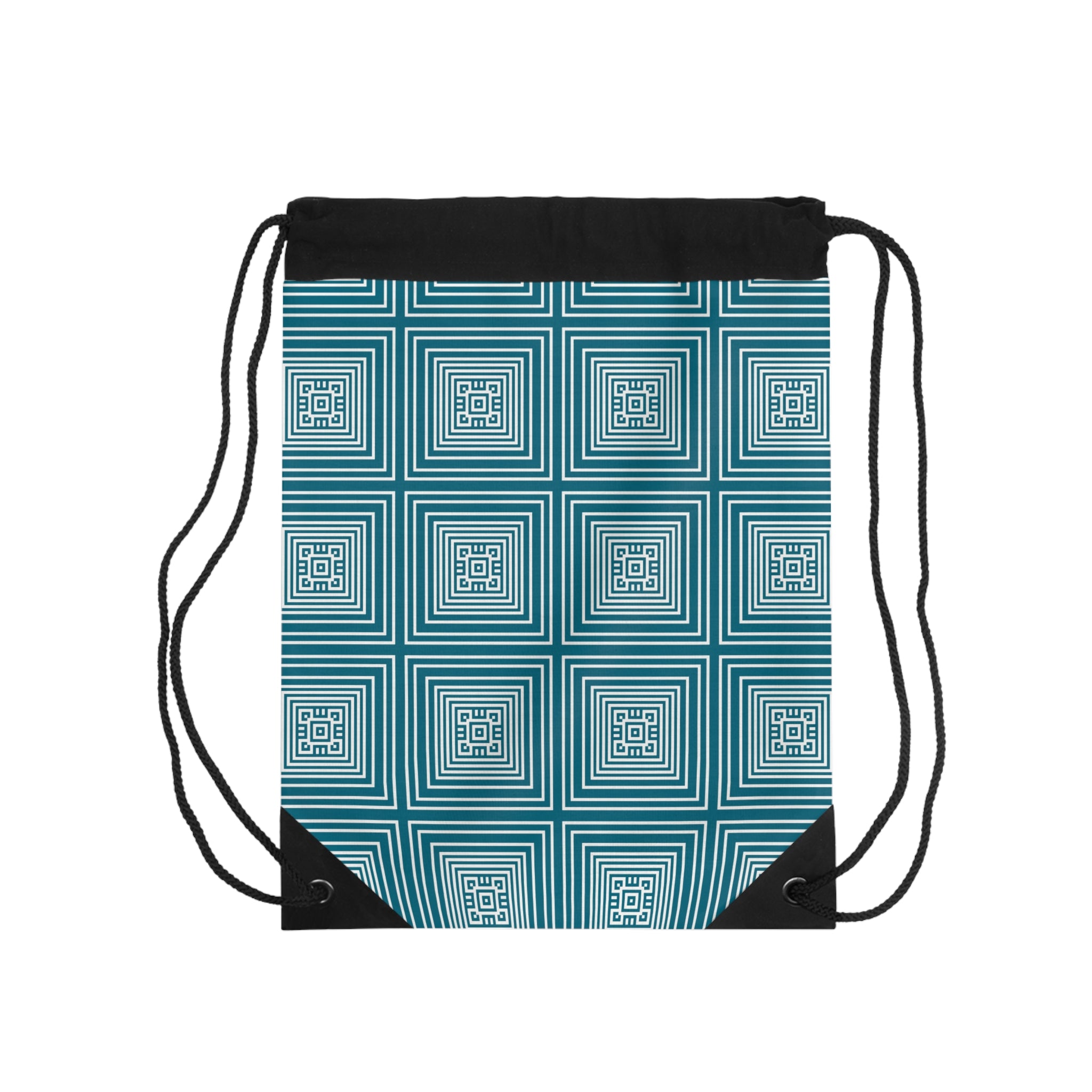 Geometric Pattern Drawstring Bag | Stylish Gym Sack, Travel Bag, Beach Tote, School Backpack, Gift for Her