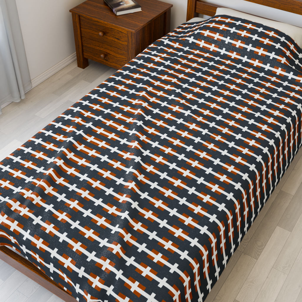 Cozy Velveteen Plush Blanket - Perfect for Home, Gift, Holiday Decor, Warmth, Softness, U of Austin