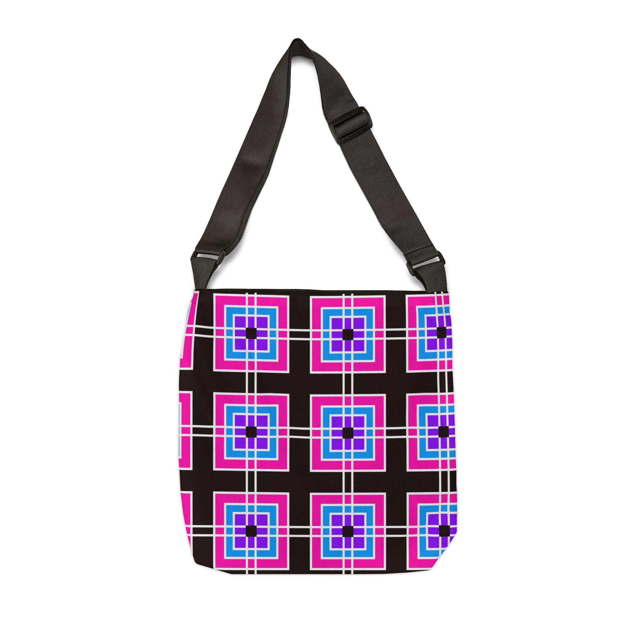 Colorful Geometric Adjustable Tote Bag, Stylish Handbag for Everyday Use, Shopping Bag, Casual Tote, Unique Gift Idea