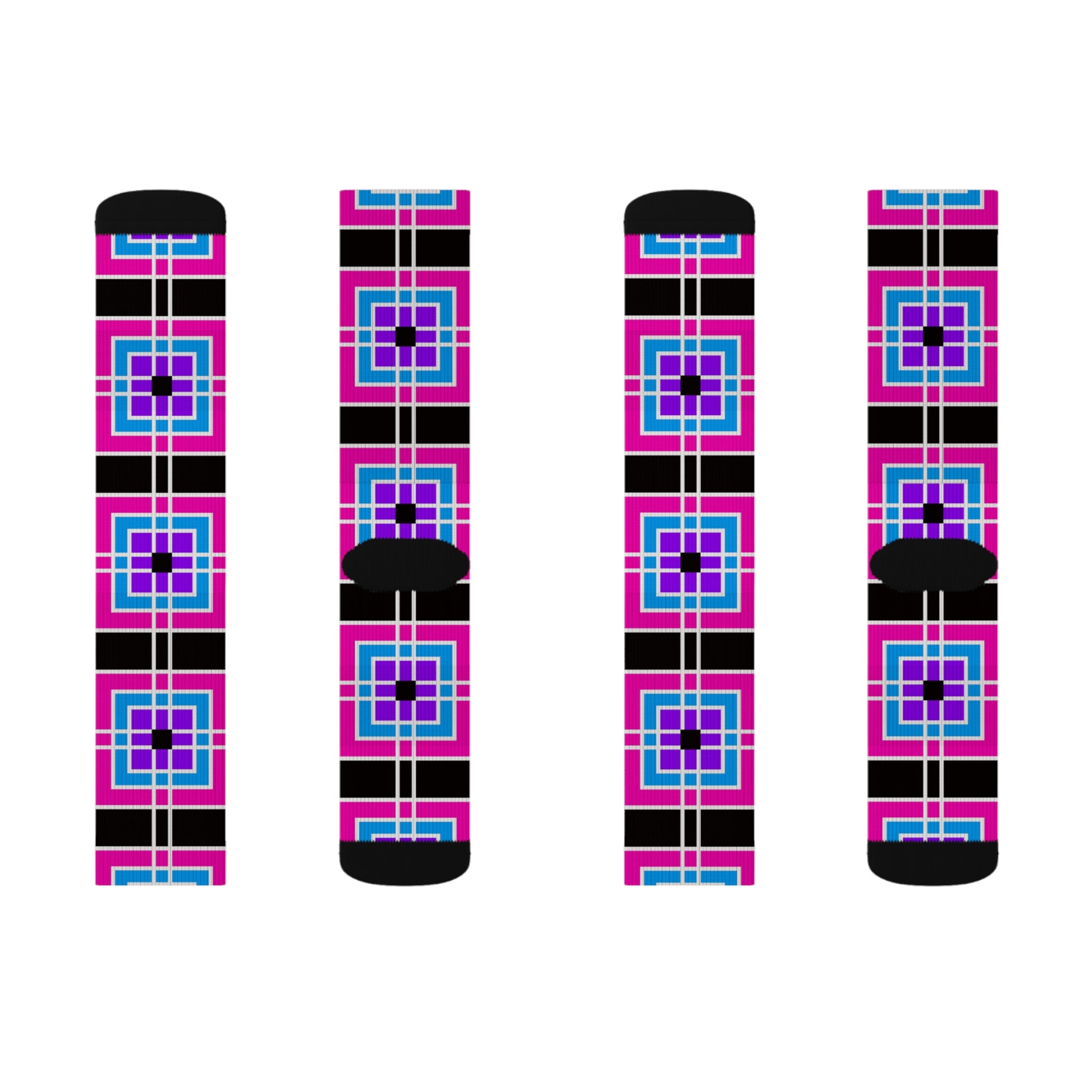 Vibrant Geometric Sublimation Socks | Colorful Gift for Fashion Lovers, Unique Style, Cozy Footwear, Perfect for Holidays