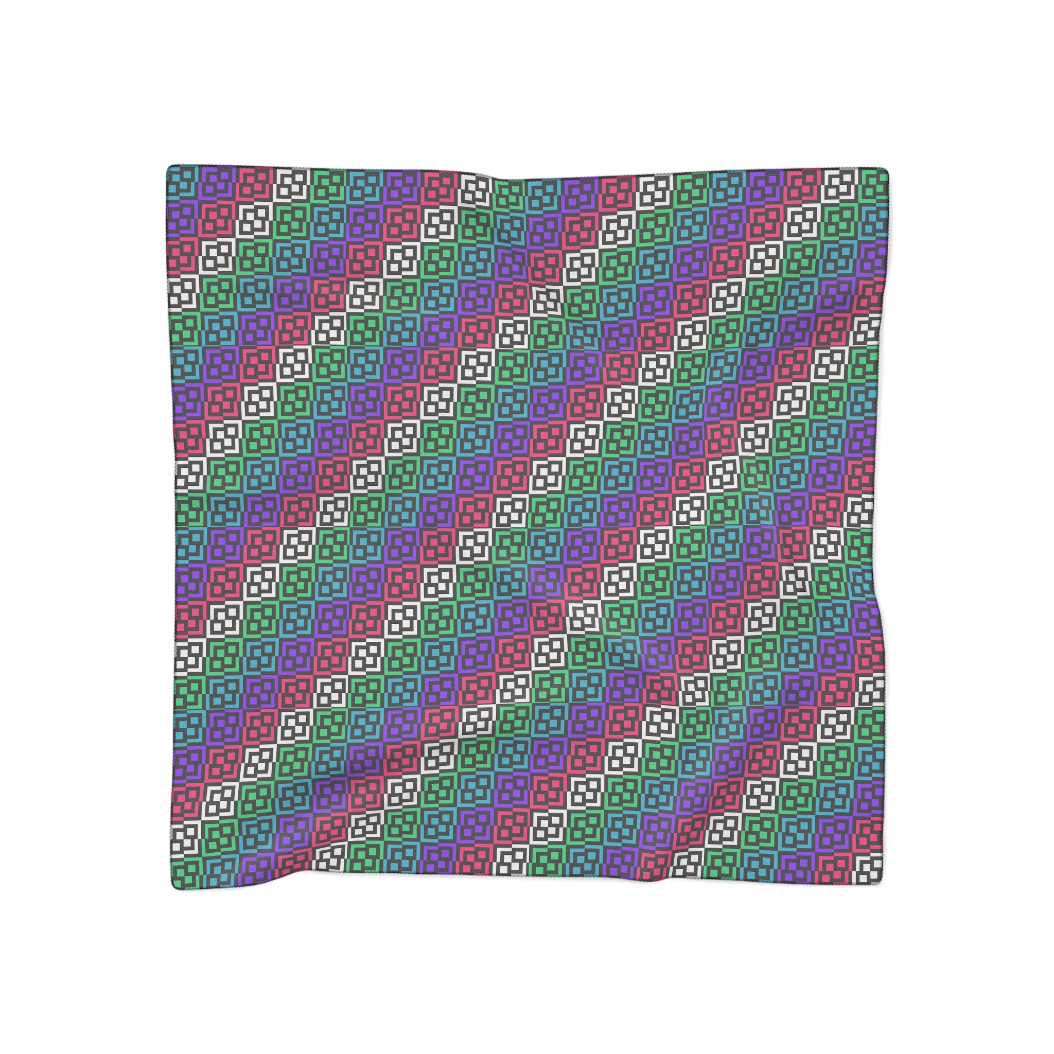 Colorful Poly Scarf - Stylish Accessory for All Seasons, Perfect for Gifts, Fashionable Neck Wrap, Trendy Headscarf, Vibrant Patterned Scarf