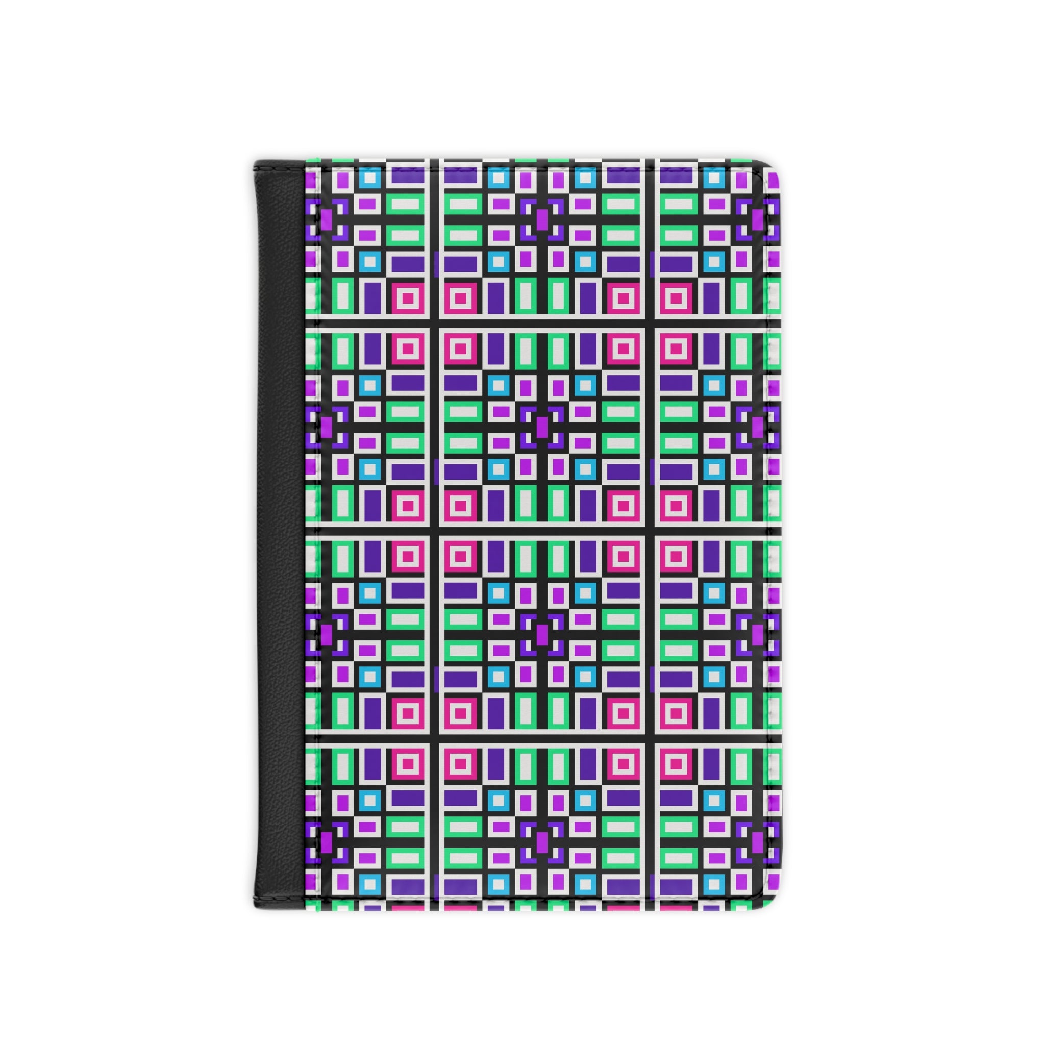 Colorful Geometric Passport Cover - Travel Accessory, Gift for Adventurers, Patterned Passport Wallet, Unique Travel Essentials
