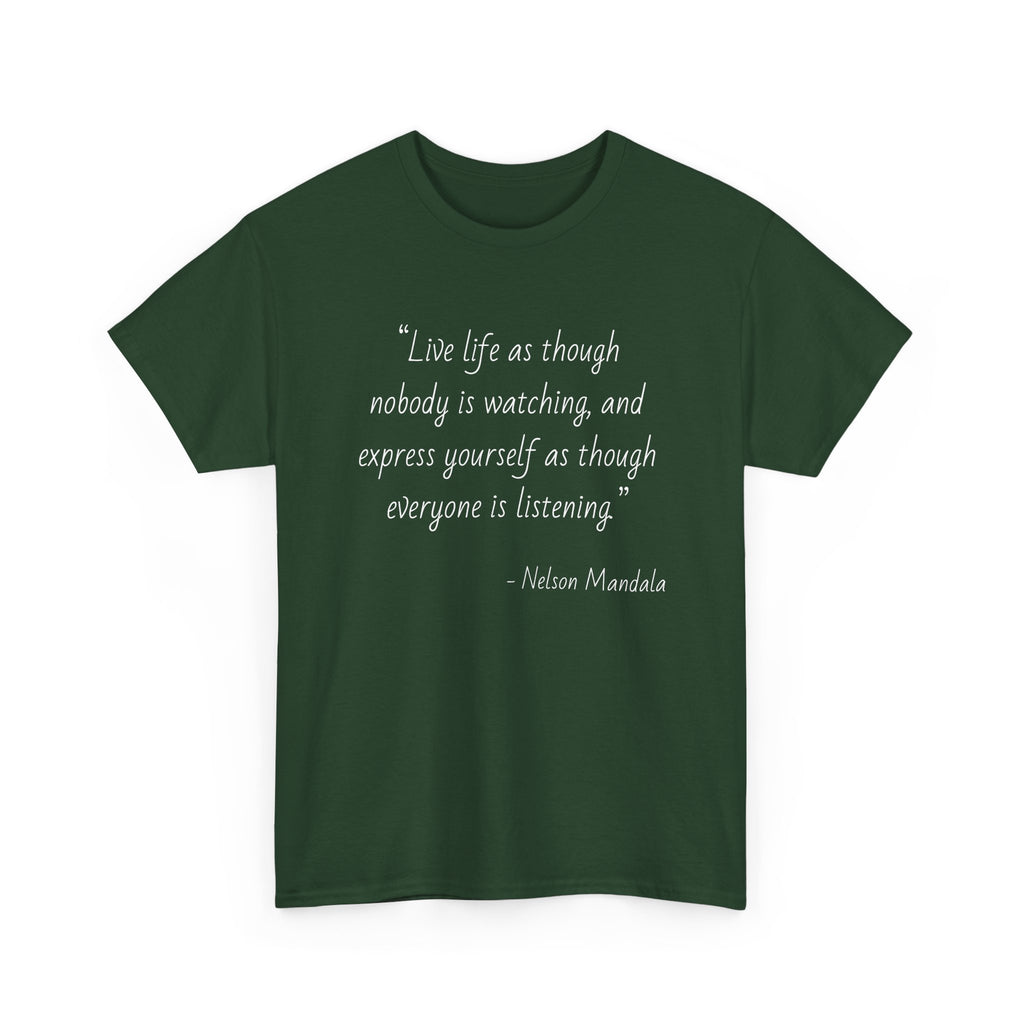 Inspiring Quote Tee - Nelson Mandela, Motivational T-Shirt, Statement Tee, Gift for Inspiration, Everyday Wear
