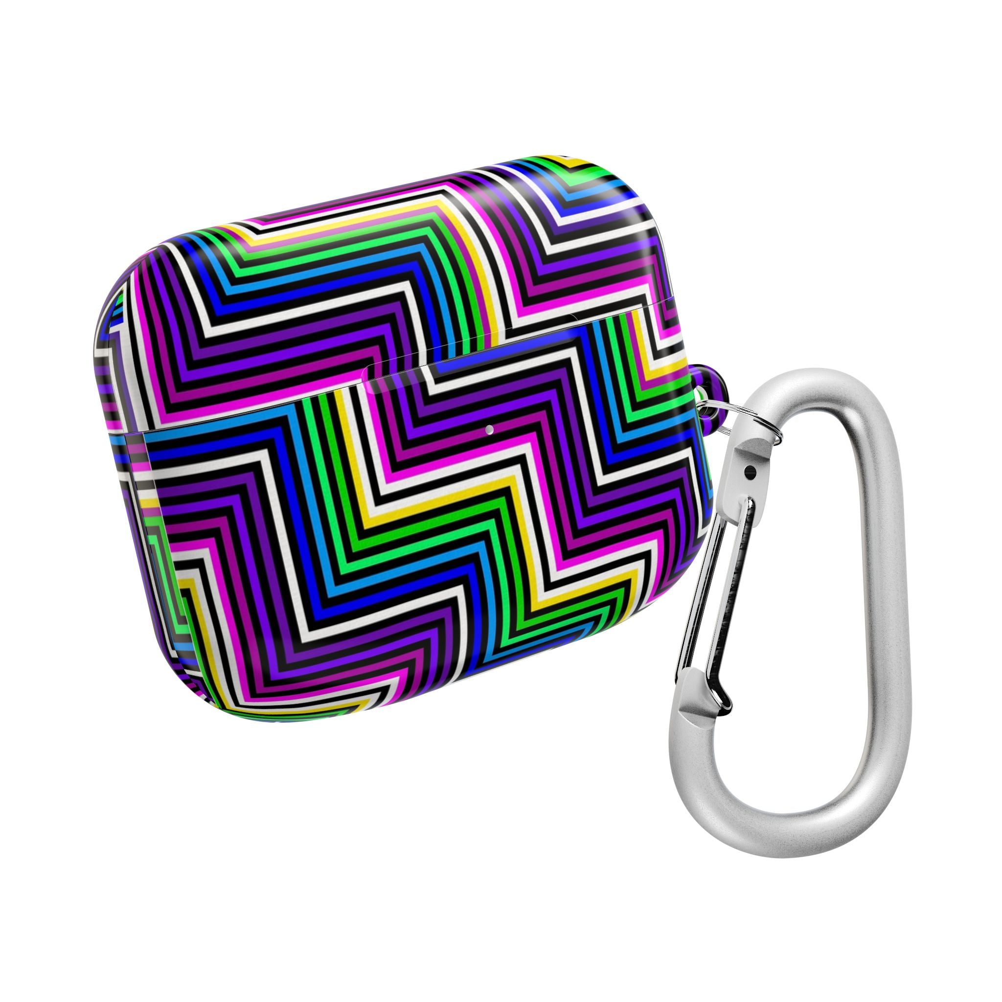 Colorful Geometric AirPod Case, Vibrant AirPods Holder, Stylish Gift for Teens, Unique Accessory, Music Lover Present, Trendy Tech Gear