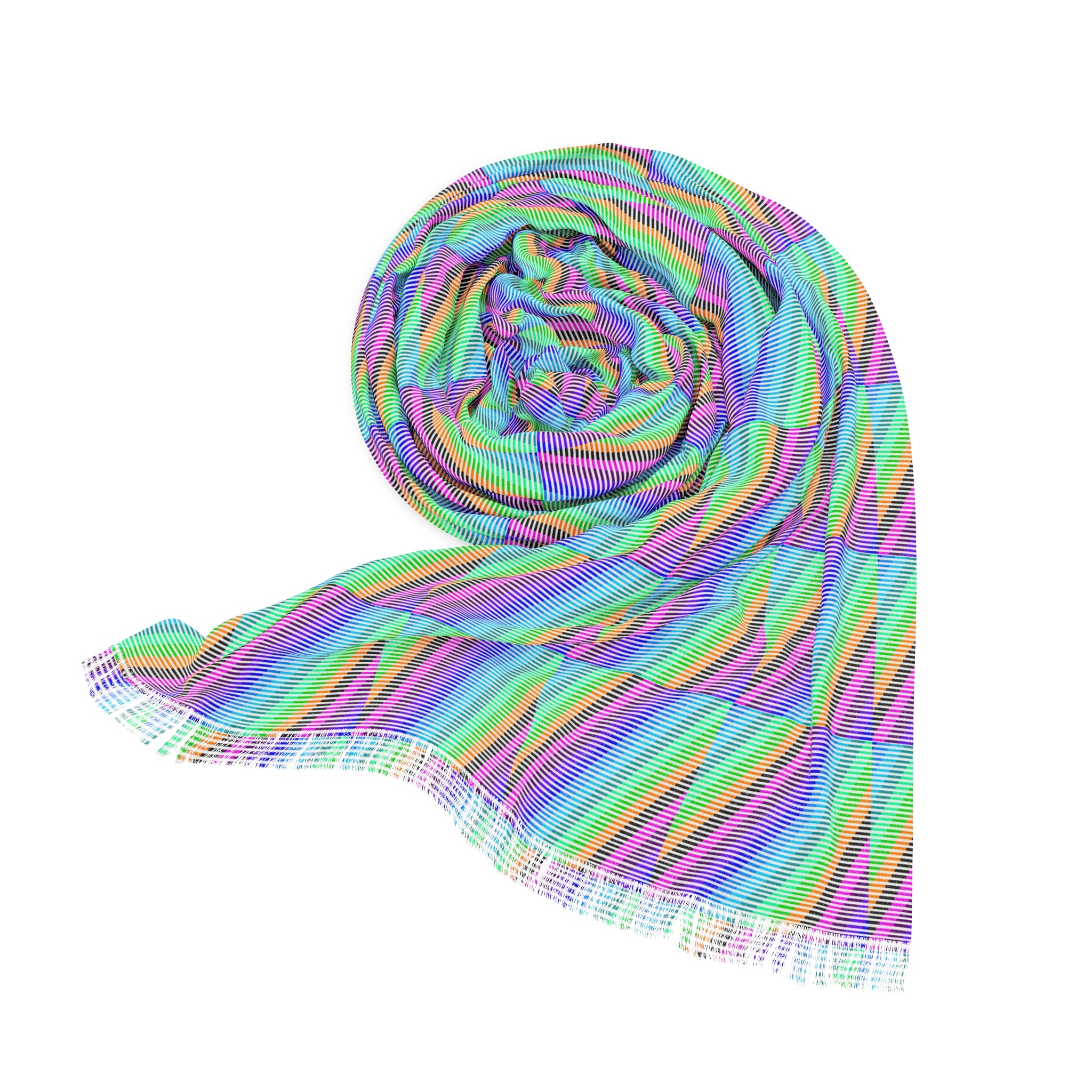 Vibrant Light Scarf | Colorful Fashion Accessory for Summer, Festival Wear, Beach Cover-Up, Gift Idea