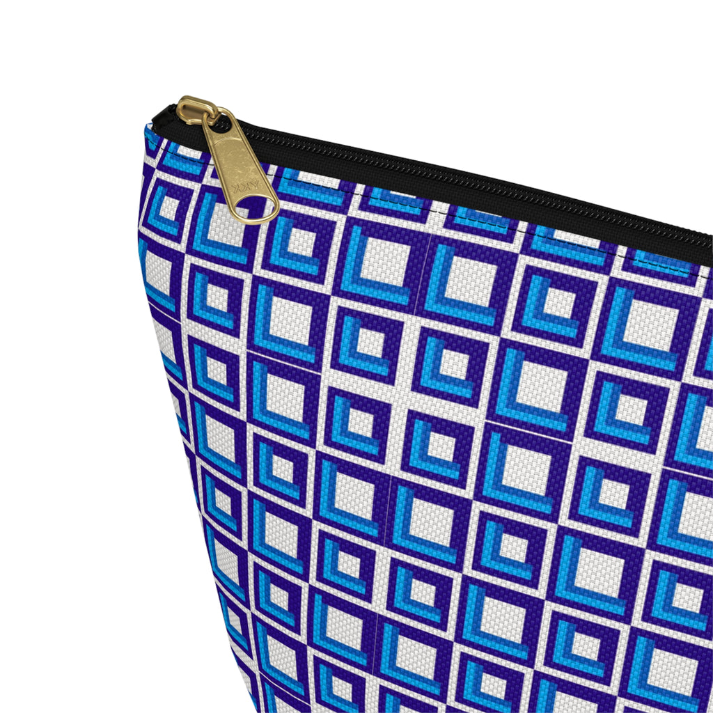 Colorful Geometric Accessory Pouch - Travel Makeup Bag, Organizing Kit, Gift for Her, Cosmetic Bag, Everyday Storage
