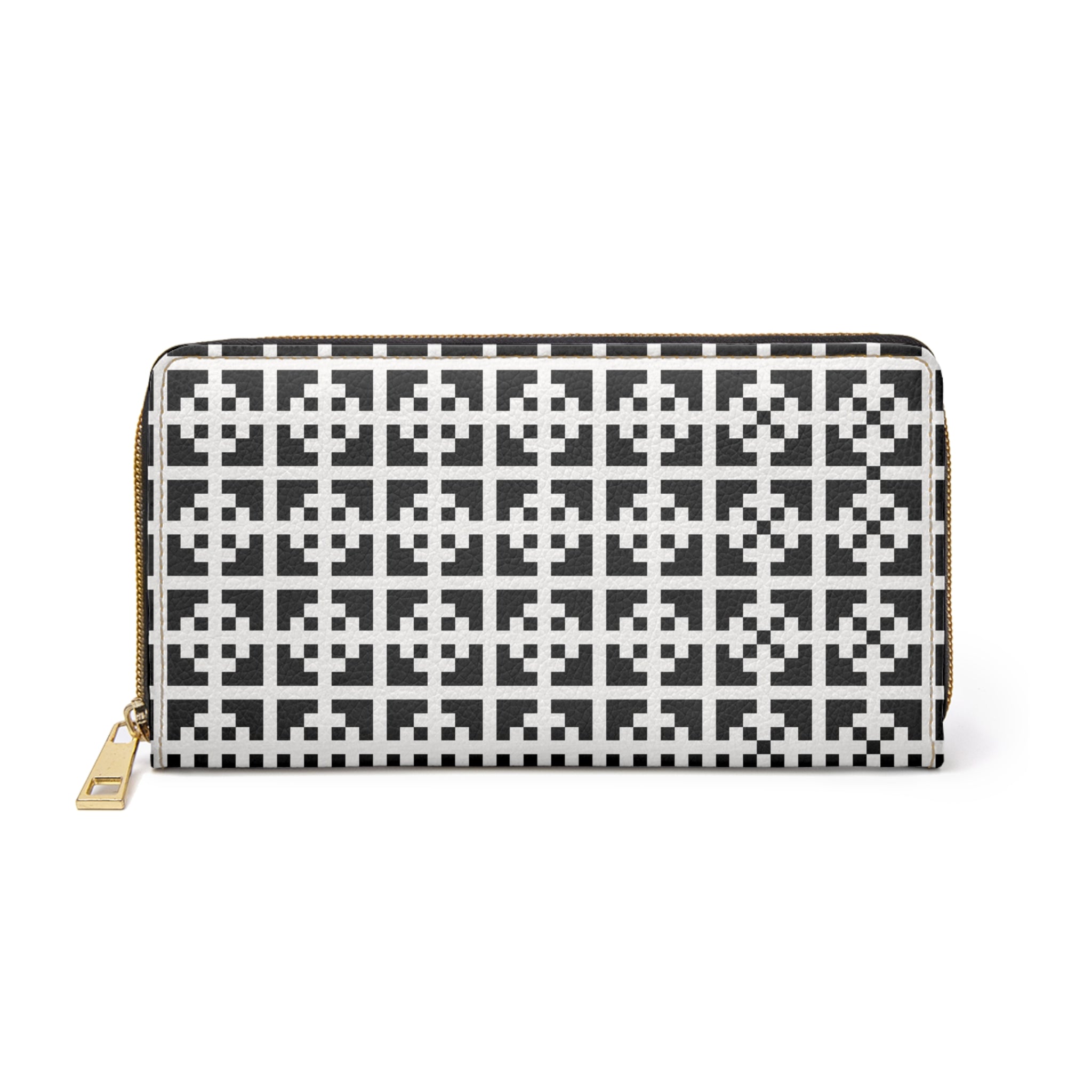 Stylish Zipper Wallet | Geometric Design | Chic Accessory for Daily Use, Gift for Her, Minimalist Wallet, Fashion Essential