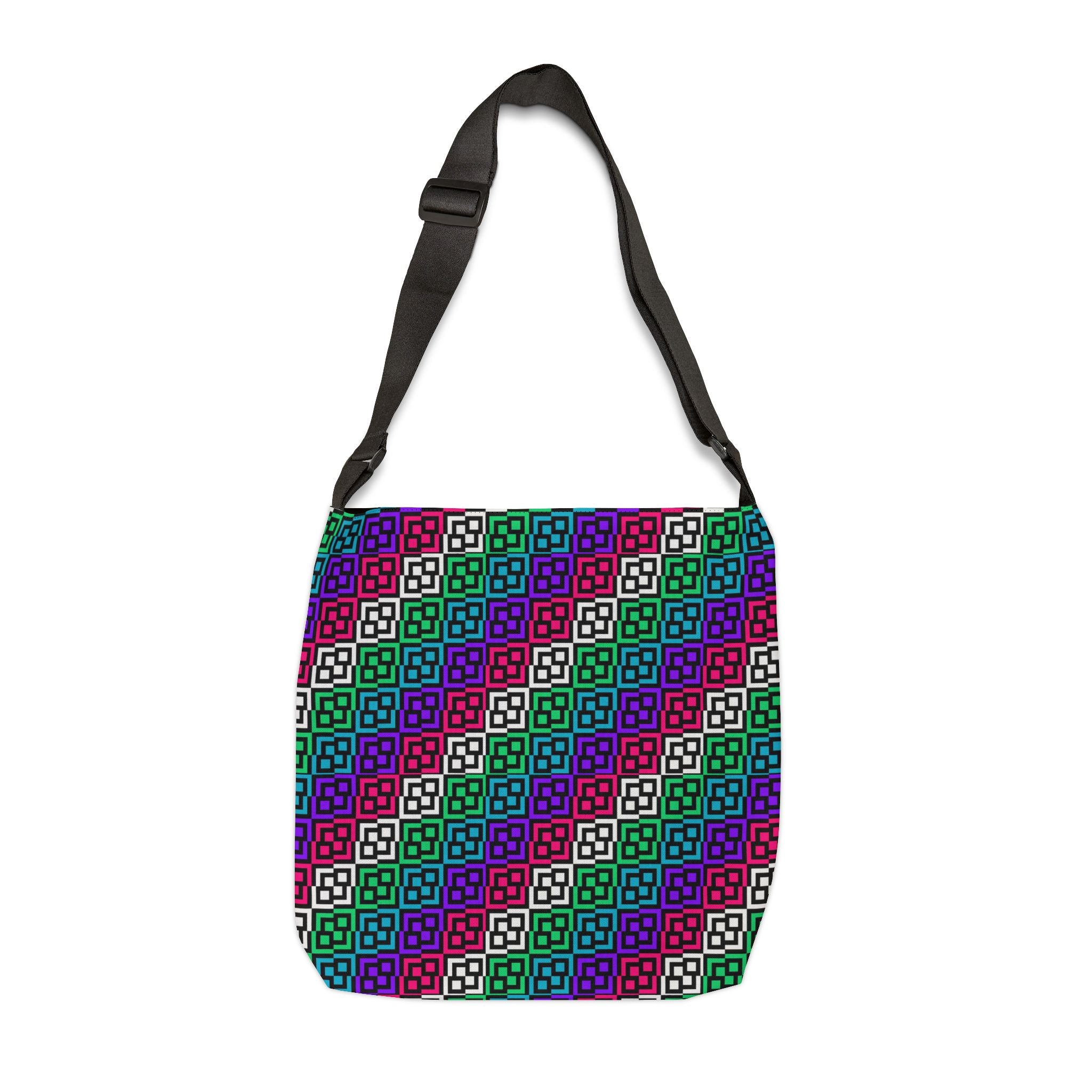 Colorful Pattern Adjustable Tote Bag for Everyday Use, Eco-Friendly Shopping Bag, Stylish Travel Carrier, Perfect Gift for Any Occasion