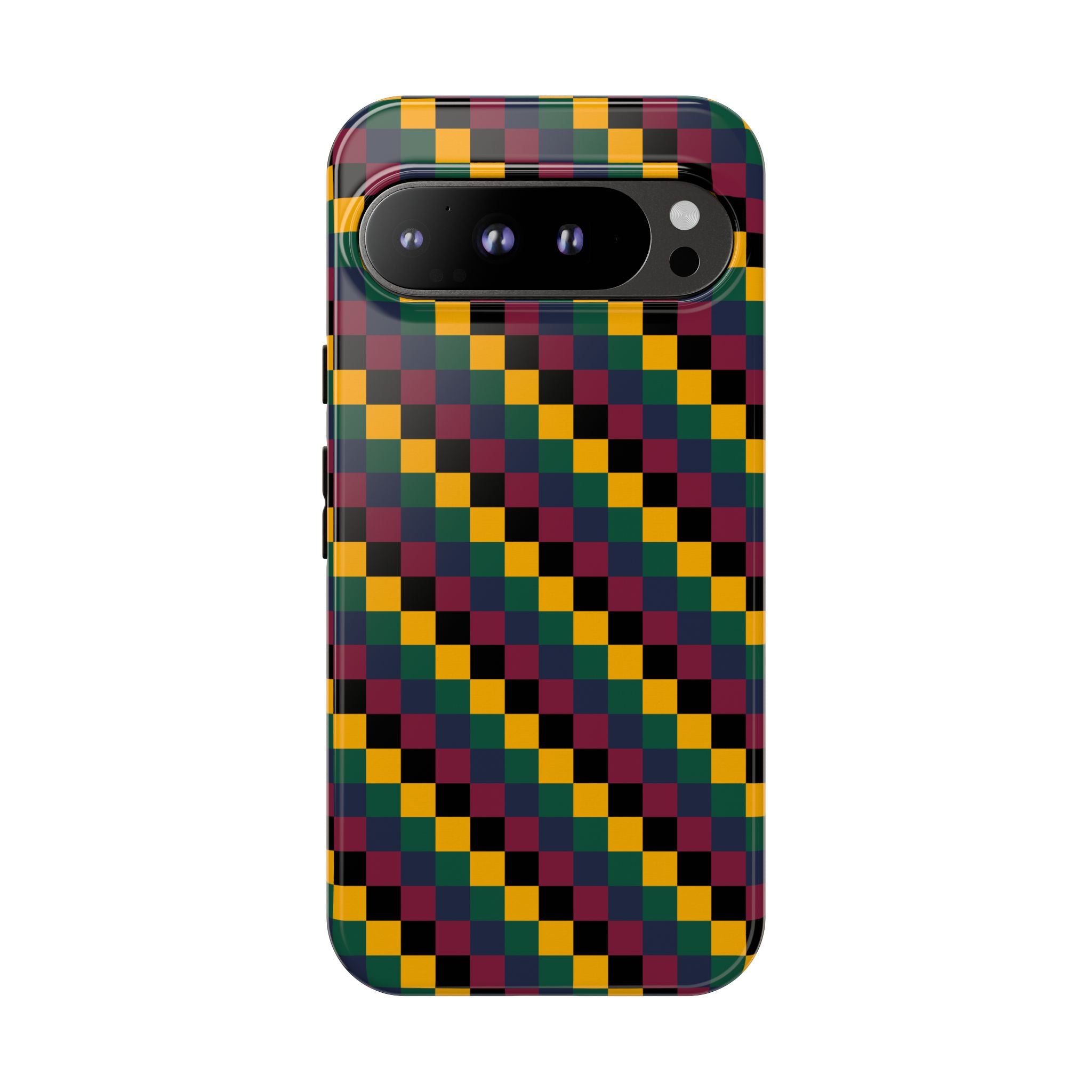 Colorful Checkered Phone Case, Tough Phone Cover, Unique Phone Accessory, Geometric Design, Gift for Tech Lovers, Stylish Protection