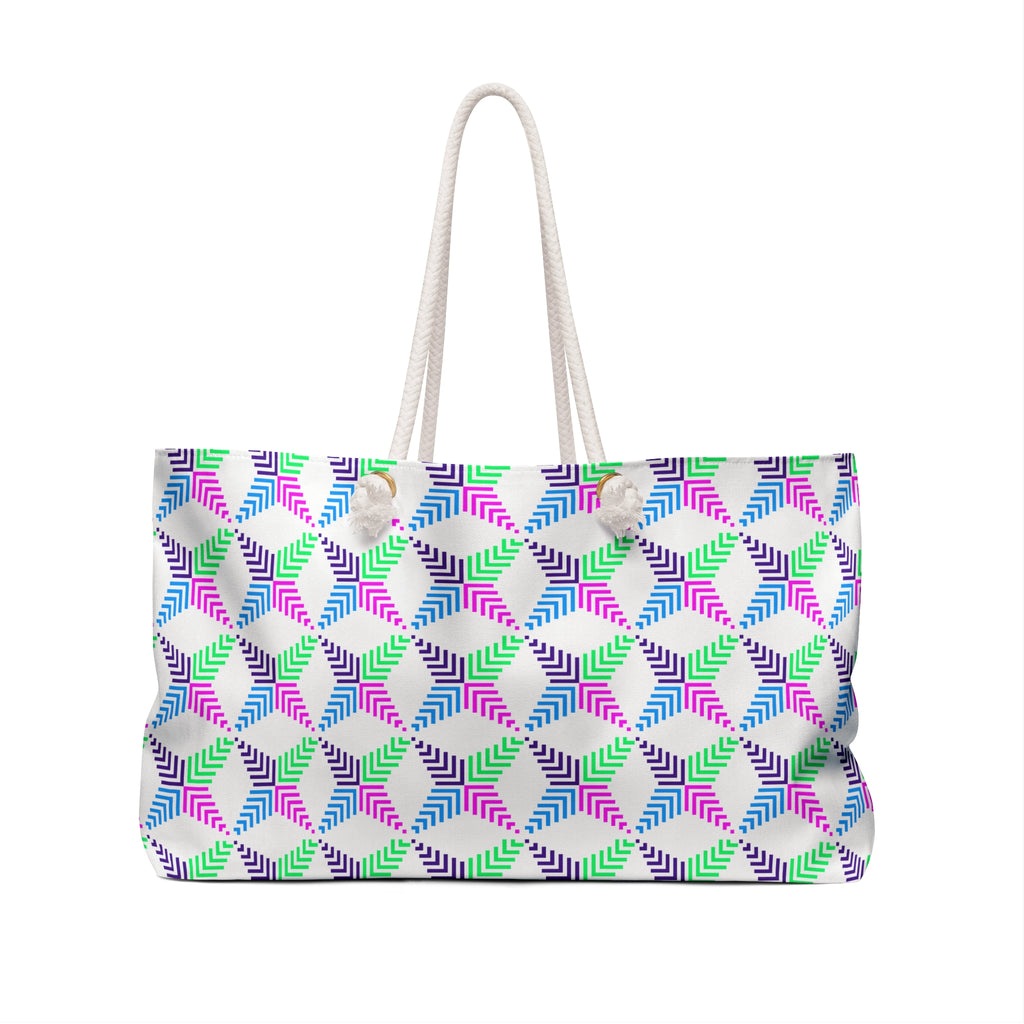Vibrant Patterned Weekender Bag, Travel Tote, Beach Bag, Gym Bag, Stylish Overnight Bag, Summer Getaway Essential