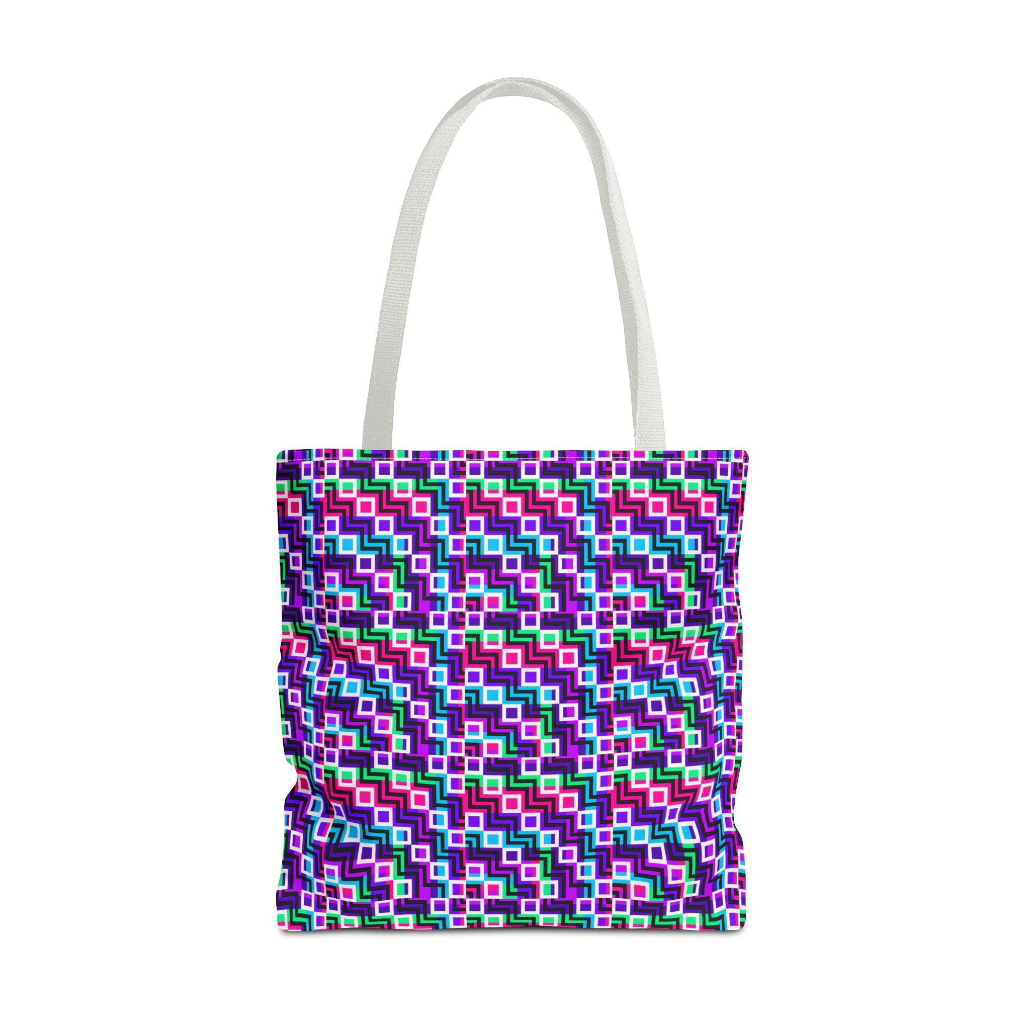Vibrant Geometric Tote Bag, Eco-Friendly Shopping Bag, Stylish Beach Tote, Market Carryall, Colorful Everyday Bag