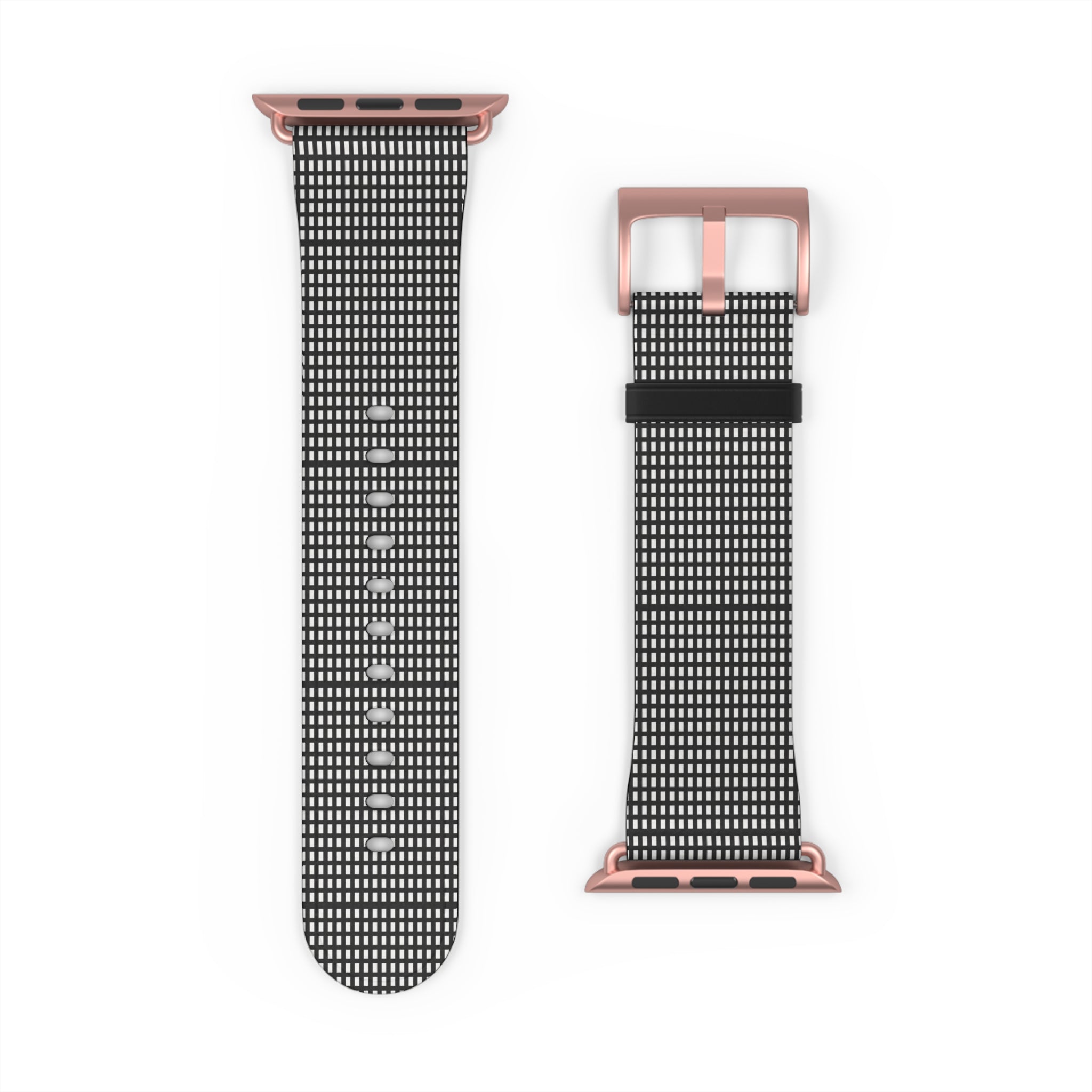 Stylish Black Checkered Watch Band, Modern Accessories, Fitness Trackers, Gift for Him or Her, Apple Watch, Fashionable Wristband