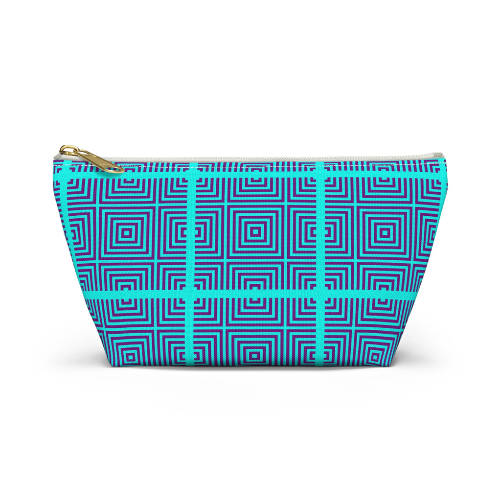 Geometric Pattern Accessory Pouch, Travel Makeup Bag, Organizing Toiletry Bag, Gifts for Her, Modern Storage Solution