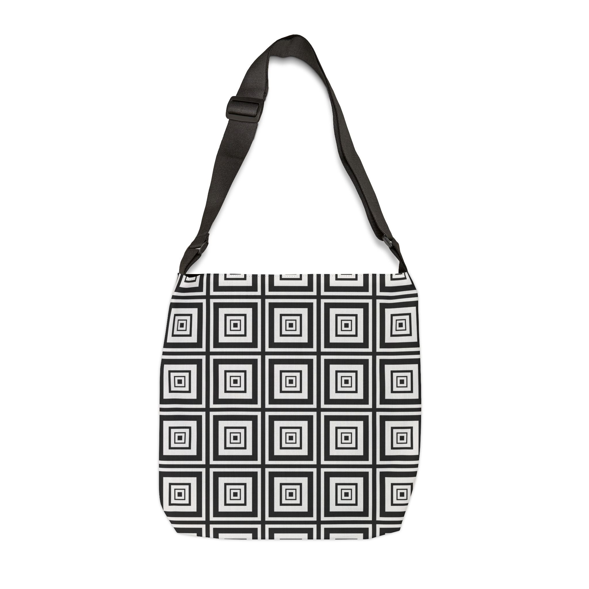 Geometric Adjustable Tote Bag, Stylish Tote, Eco-Friendly Bag, Everyday Use, Fashionable Bag, Gifts for Her, Travel Tote