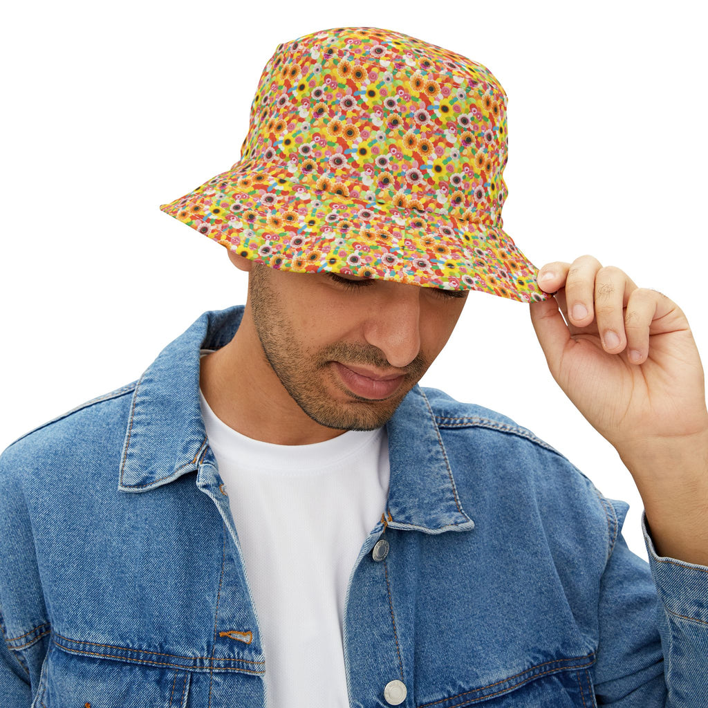Colorful Floral Bucket Hat, Summer Accessories, Trendy Sun Protection Hat, Festival Wear, Vacation Essentials, Gift for Her