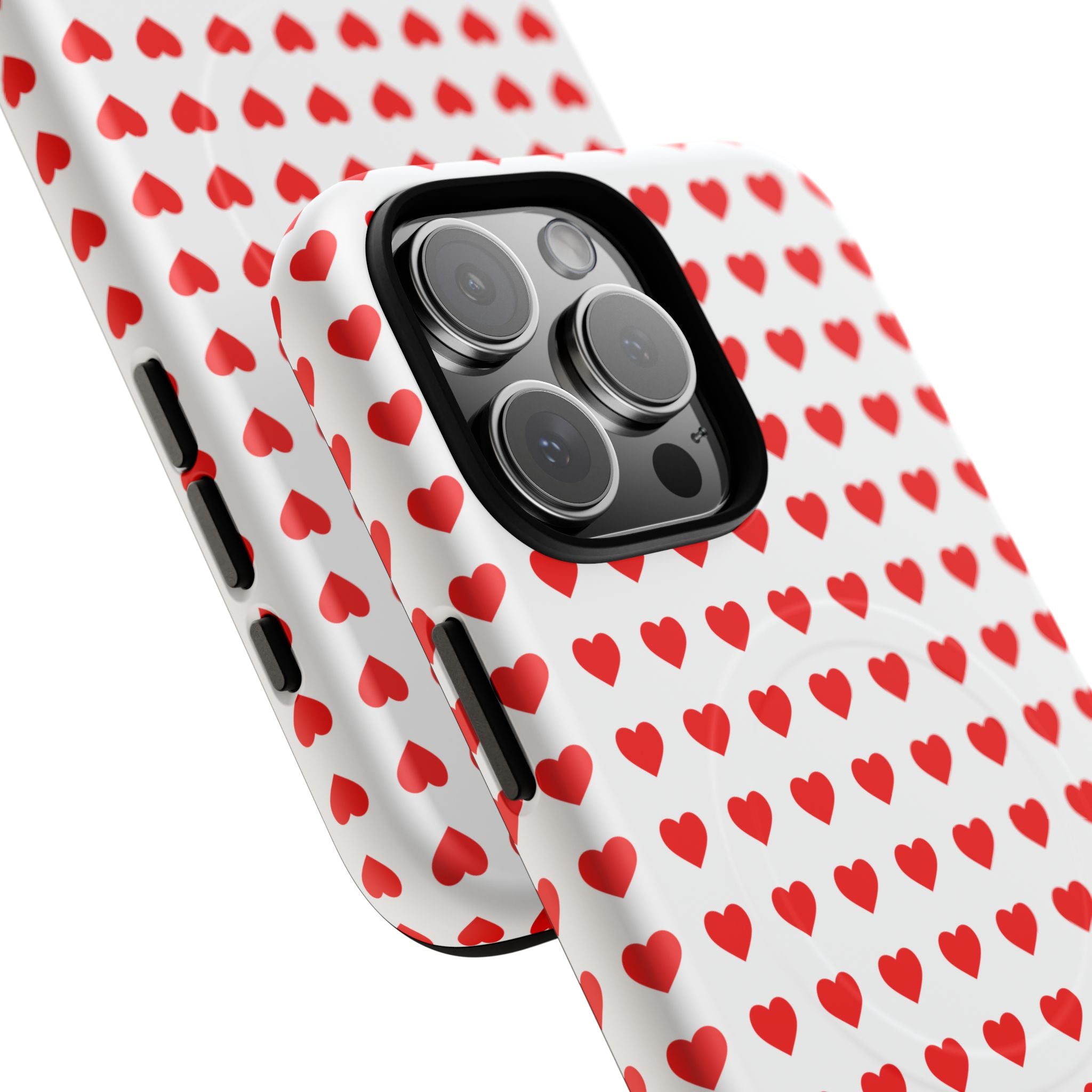 Heart Pattern Phone Case, Tough Magnetic Case, Cute Phone Cover, Valentine Gift, Stylish Accessory