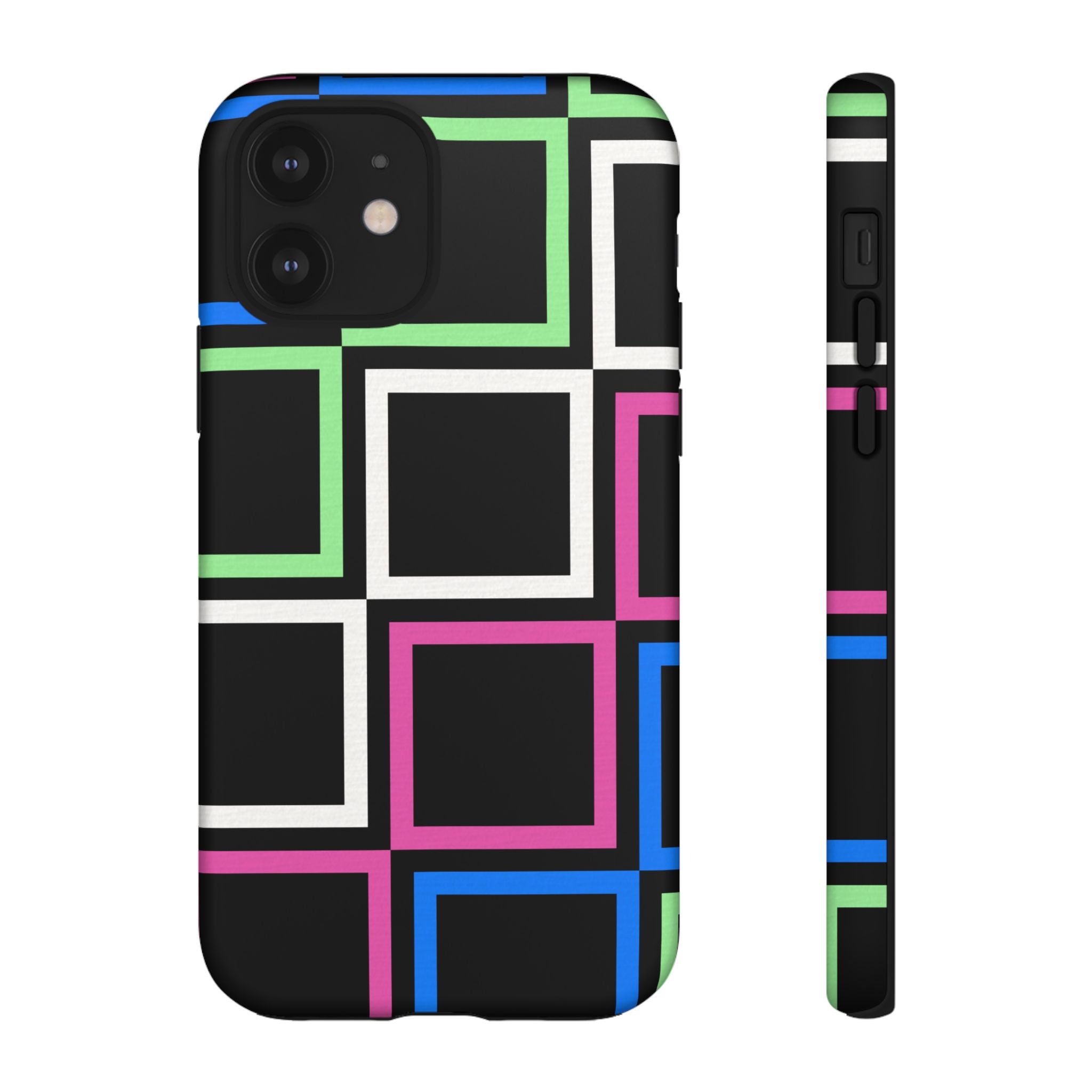 Colorful Geometric Phone Case - Tough Cases, Durable Cover, Stylish Accessory, Gift for Her, Tech Lover