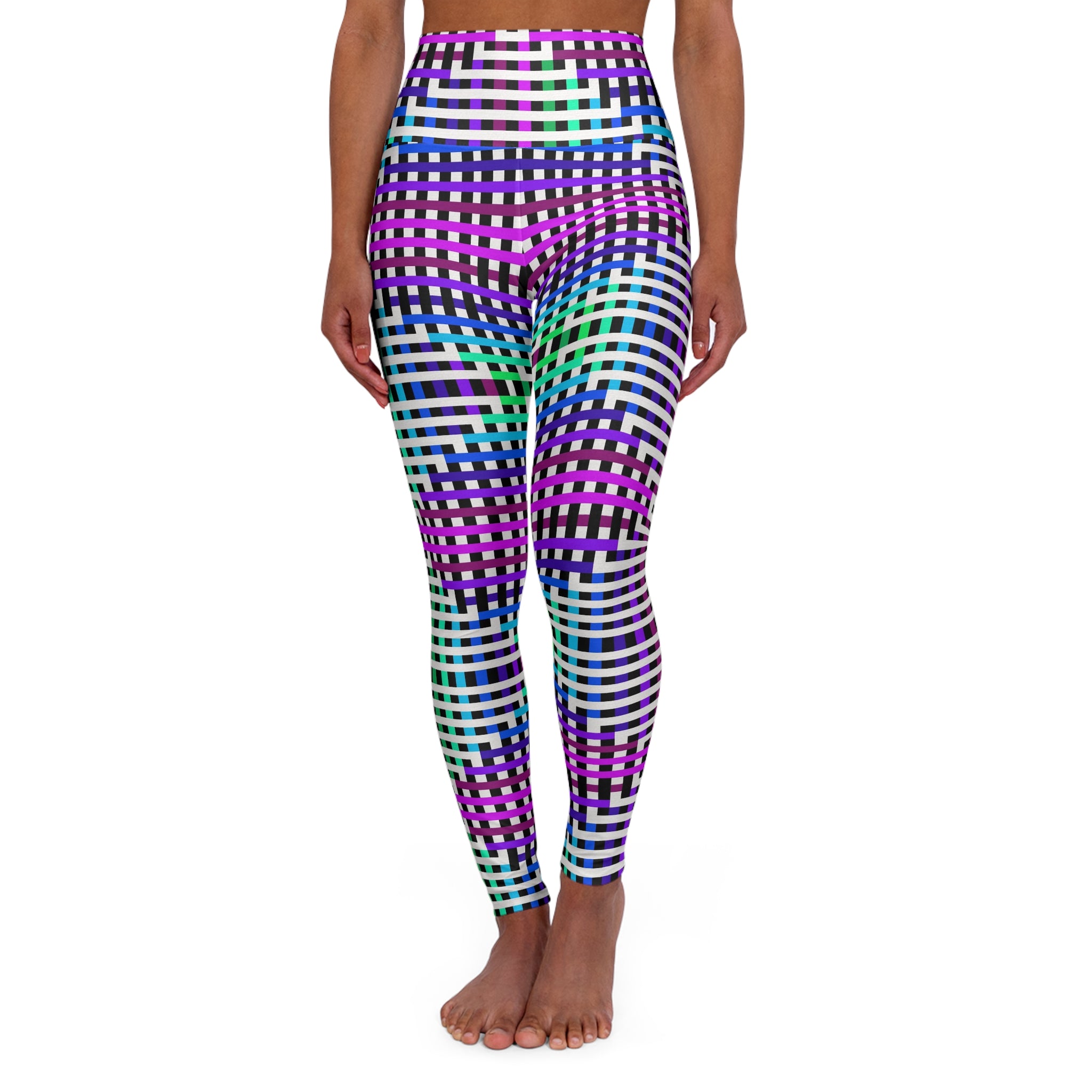 High Waisted Yoga Leggings, Colorful Workout Leggings, Fitness Leggings, Activewear for Women, Yoga Outfit, Casual Leggings