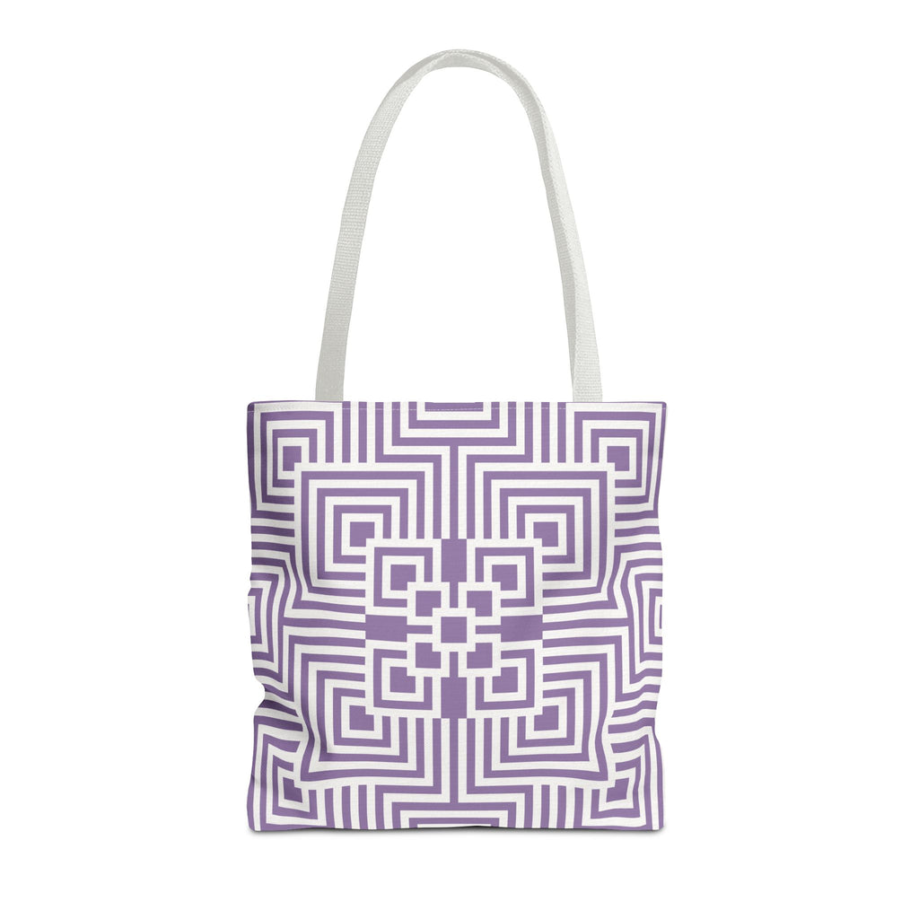 Geometric Pattern Tote Bag - Stylish Reusable Shopping Bag, Eco-Friendly Gift, Fashion Accessory, Purple Art Design, Everyday Use