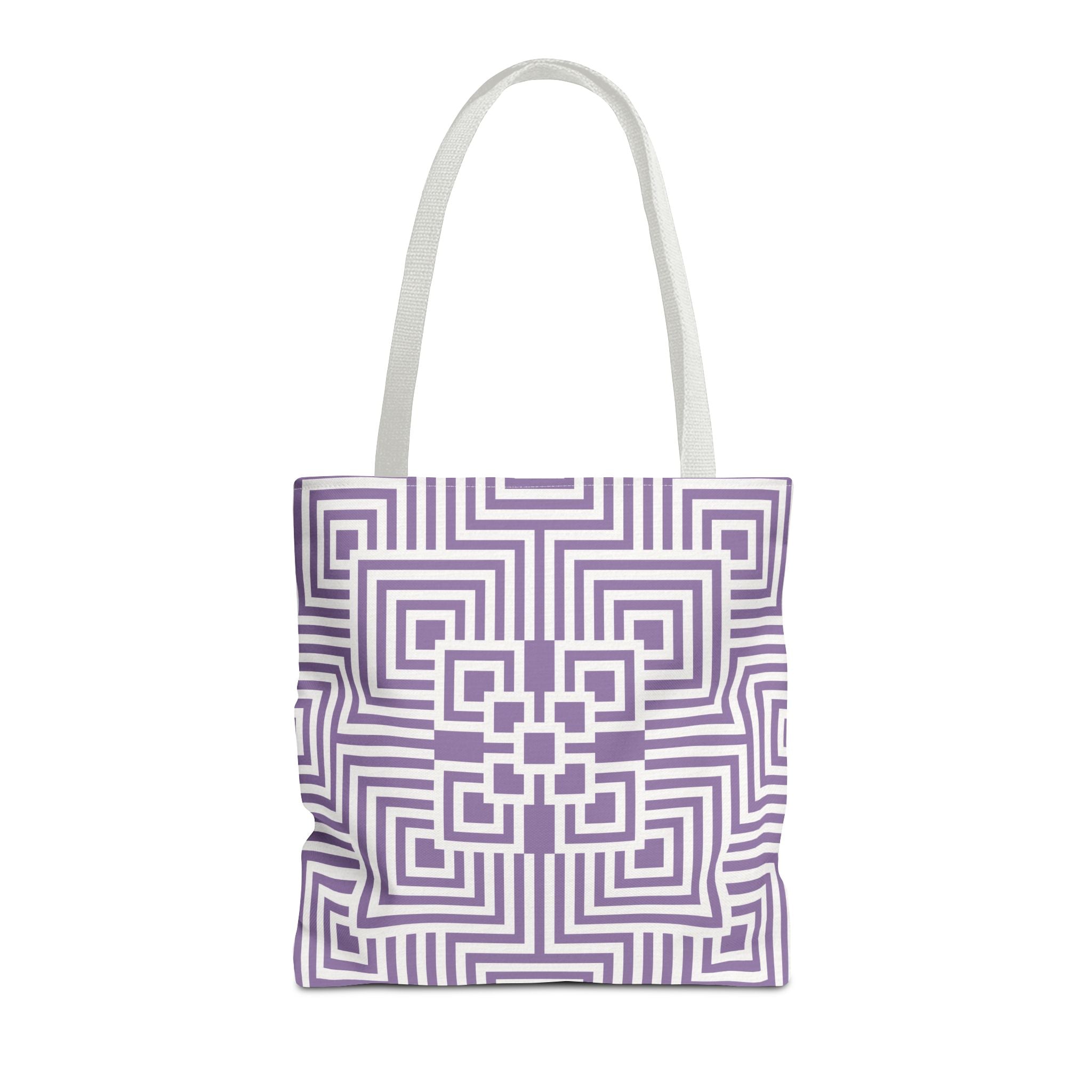 Geometric Pattern Tote Bag - Stylish Reusable Shopping Bag, Eco-Friendly Gift, Fashion Accessory, Purple Art Design, Everyday Use