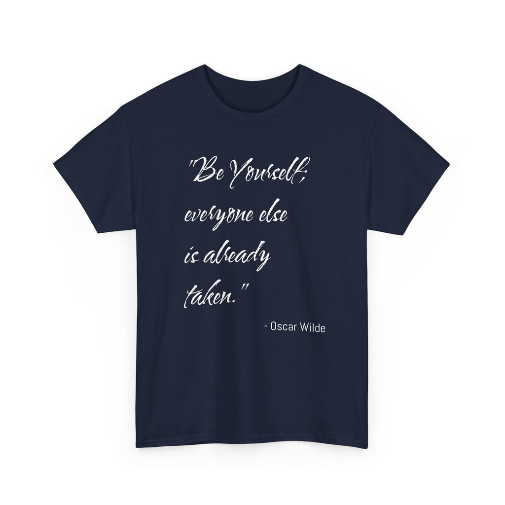 Inspirational Quote Tee: 'Be Yourself' Unisex Heavy Cotton Shirt, Motivational Gift for Friends, Casual Wear, Birthday Apparel
