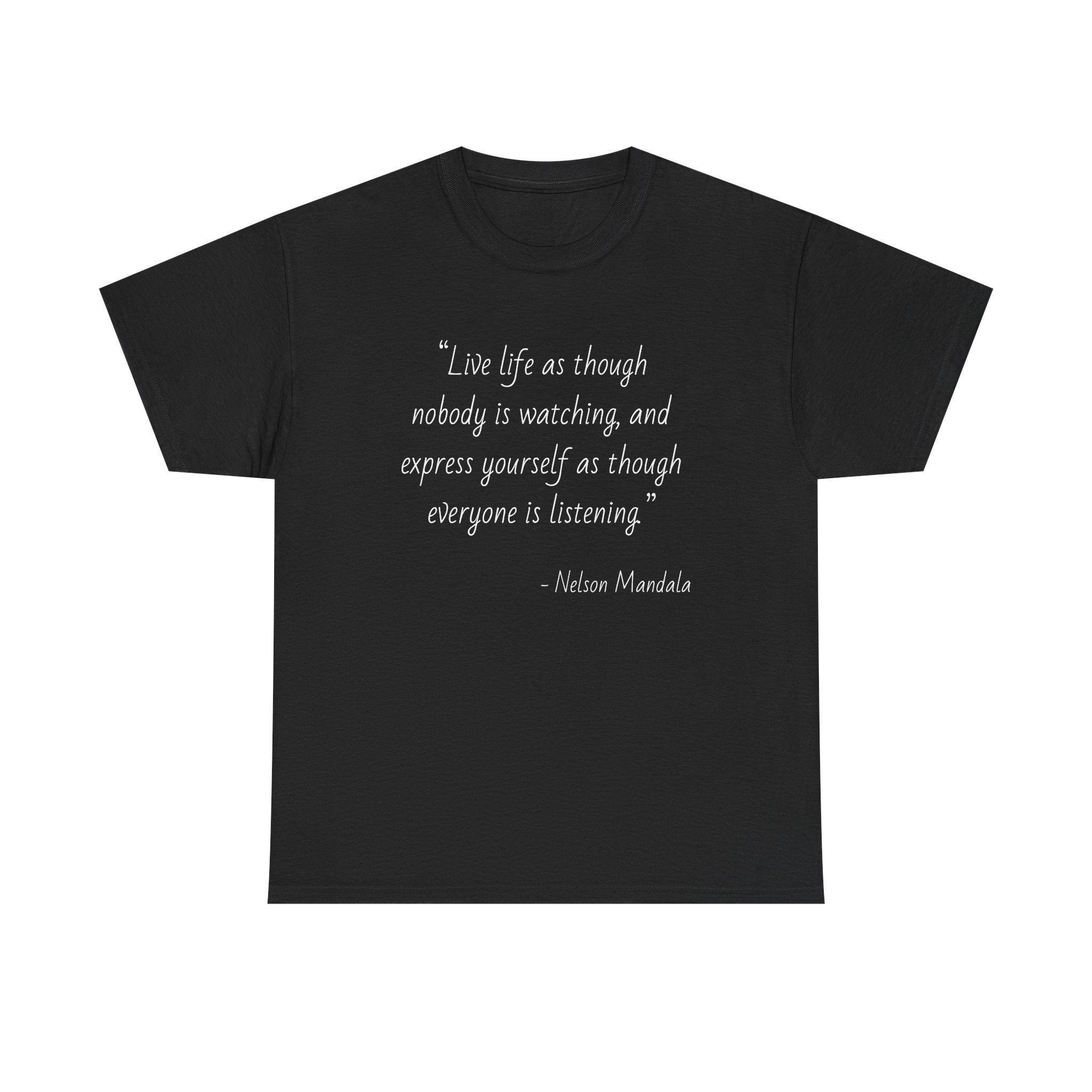 Inspiring Quote Tee - Nelson Mandela, Motivational T-Shirt, Statement Tee, Gift for Inspiration, Everyday Wear