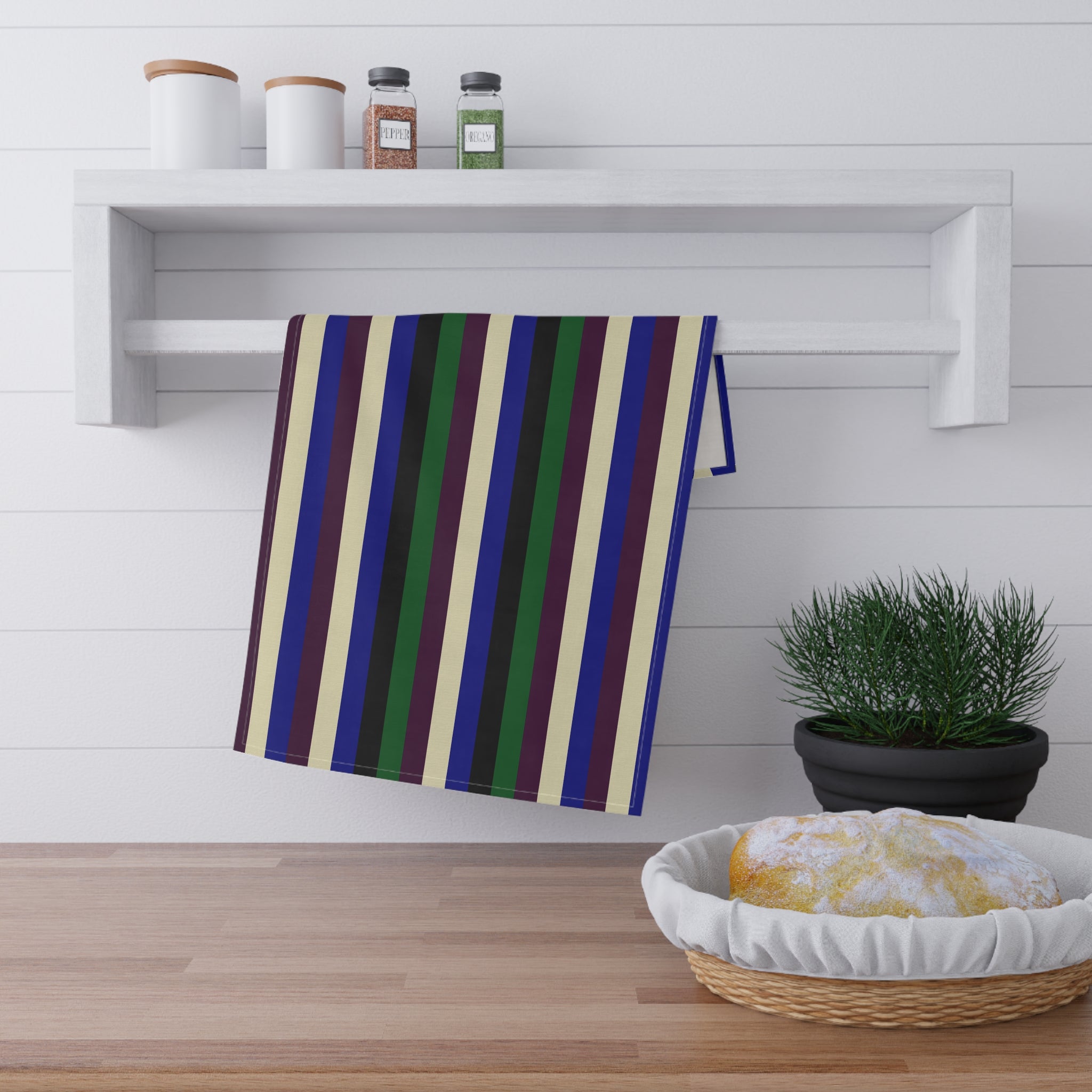 Colorful Stripe Cotton Tea Towels, Vintage Kitchen Decor, Gift for Home Chefs, Festival Table Setting, Kitchen Linen