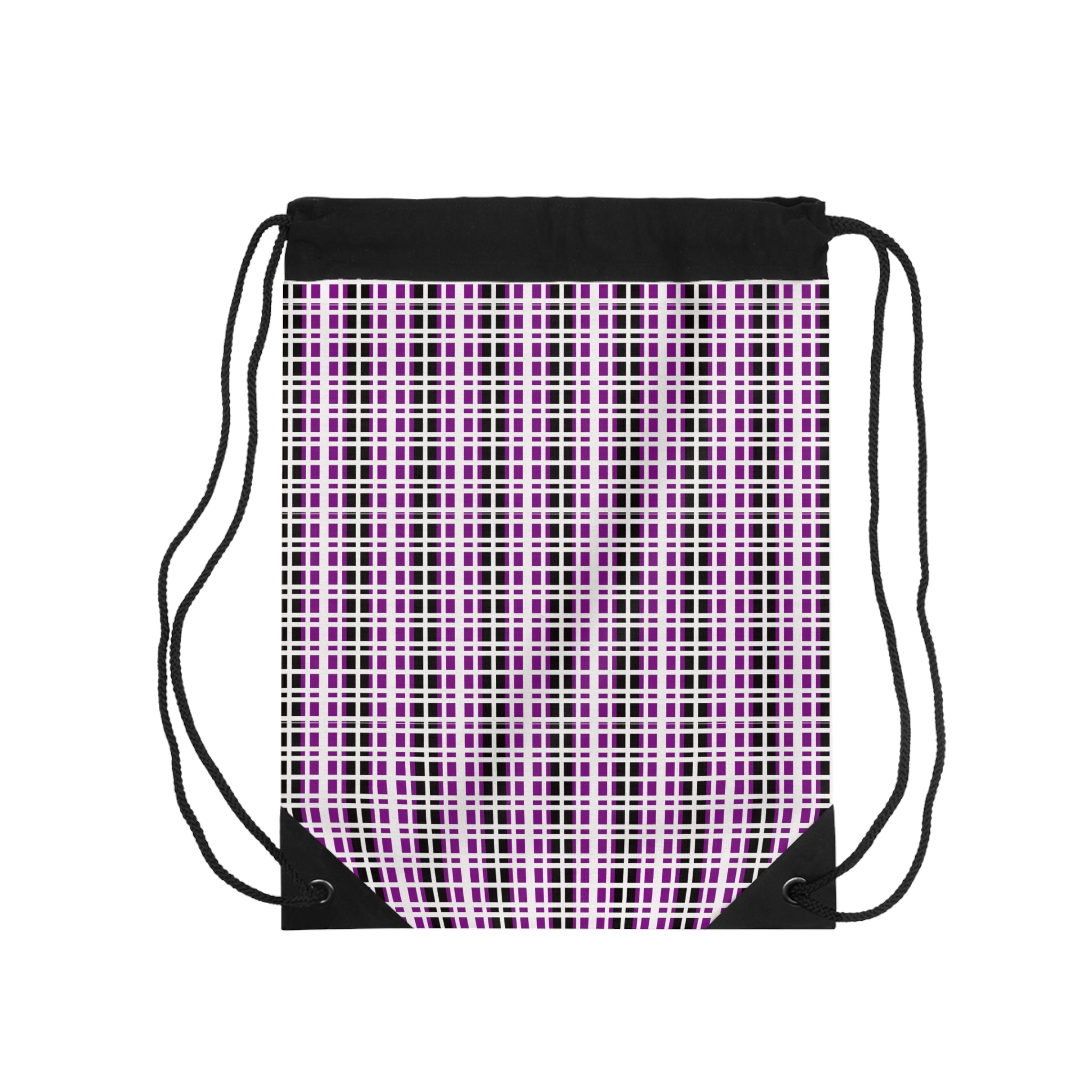 Chic Pink Plaid Drawstring Bag - Stylish Gym Sack, Tote for Travel, School Backpack, Lightweight Storage, Gift for Her