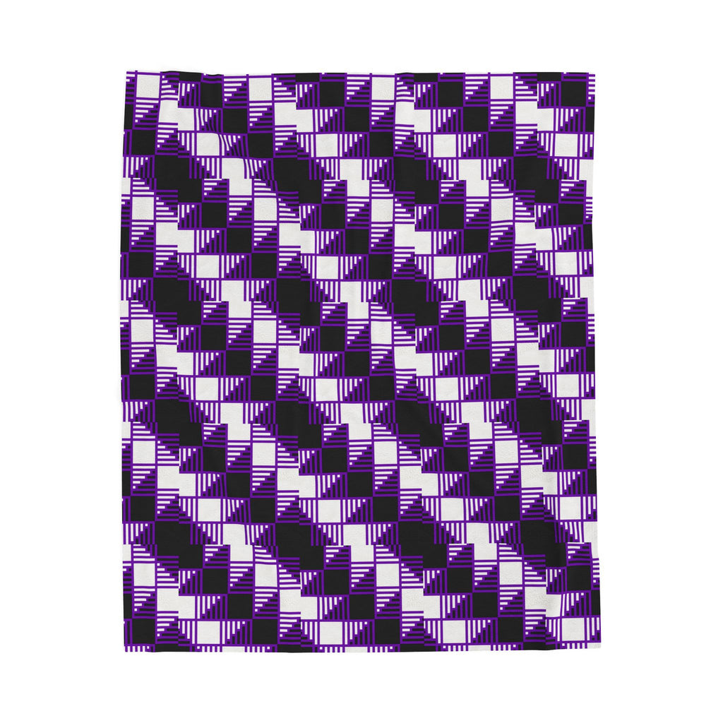 Cozy Abstract Pattern Velveteen Plush Blanket, Home Decor Throw, Warm Bedding, Gift for Her, Unique Layering Piece