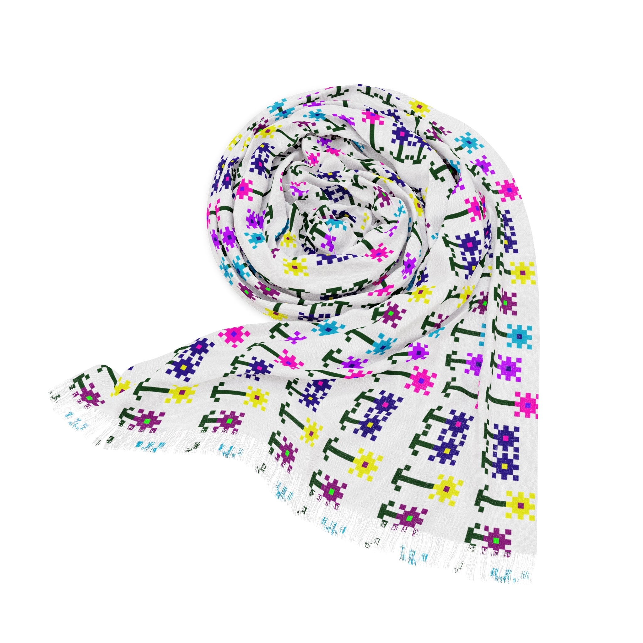 Colorful Graphic Light Scarf, Lightweight Neck Wrap, Fun Accessories for Summer, Perfect for Festivals, Gifts for Friends